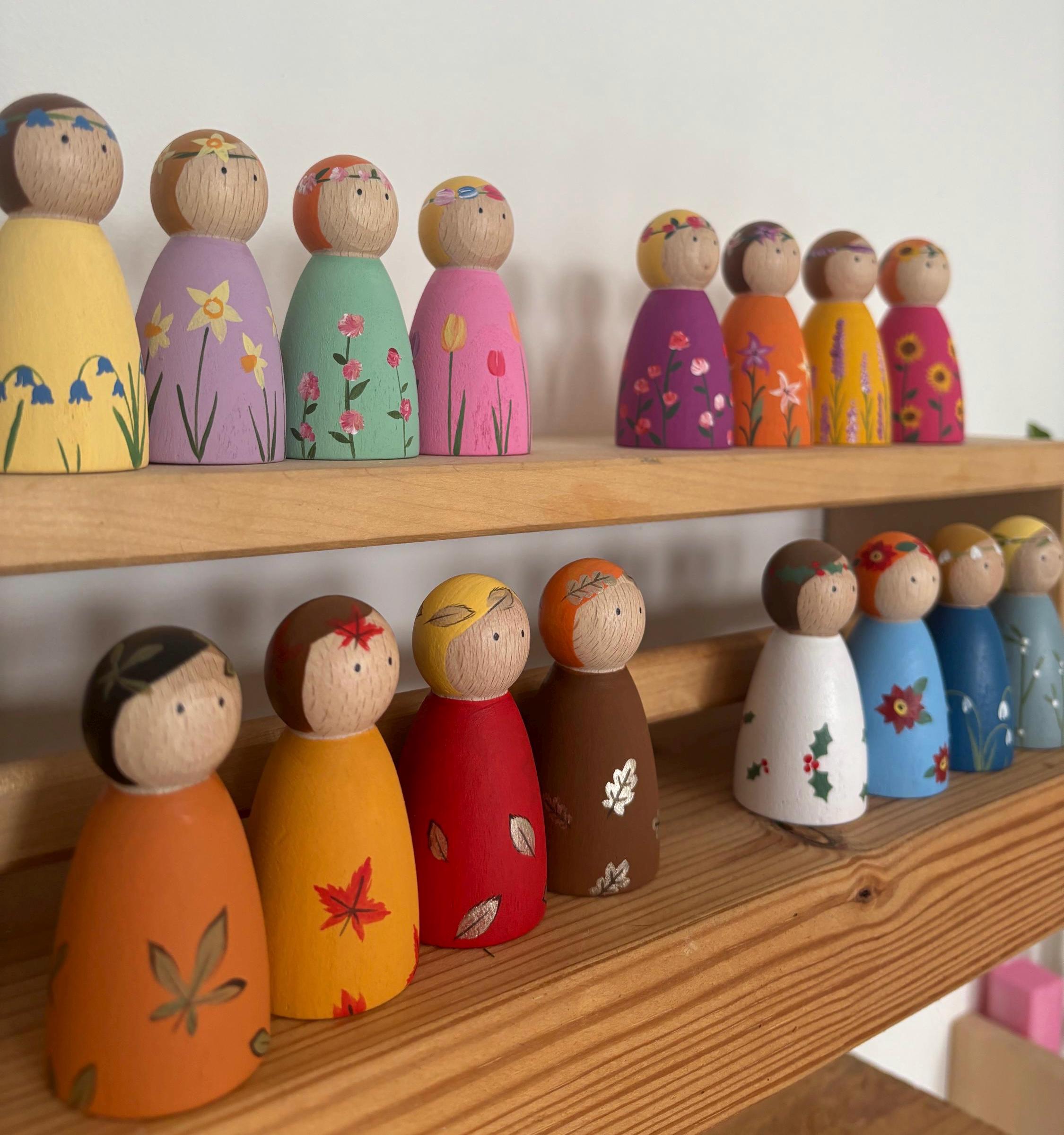 Four Seasons Peg Dolls
