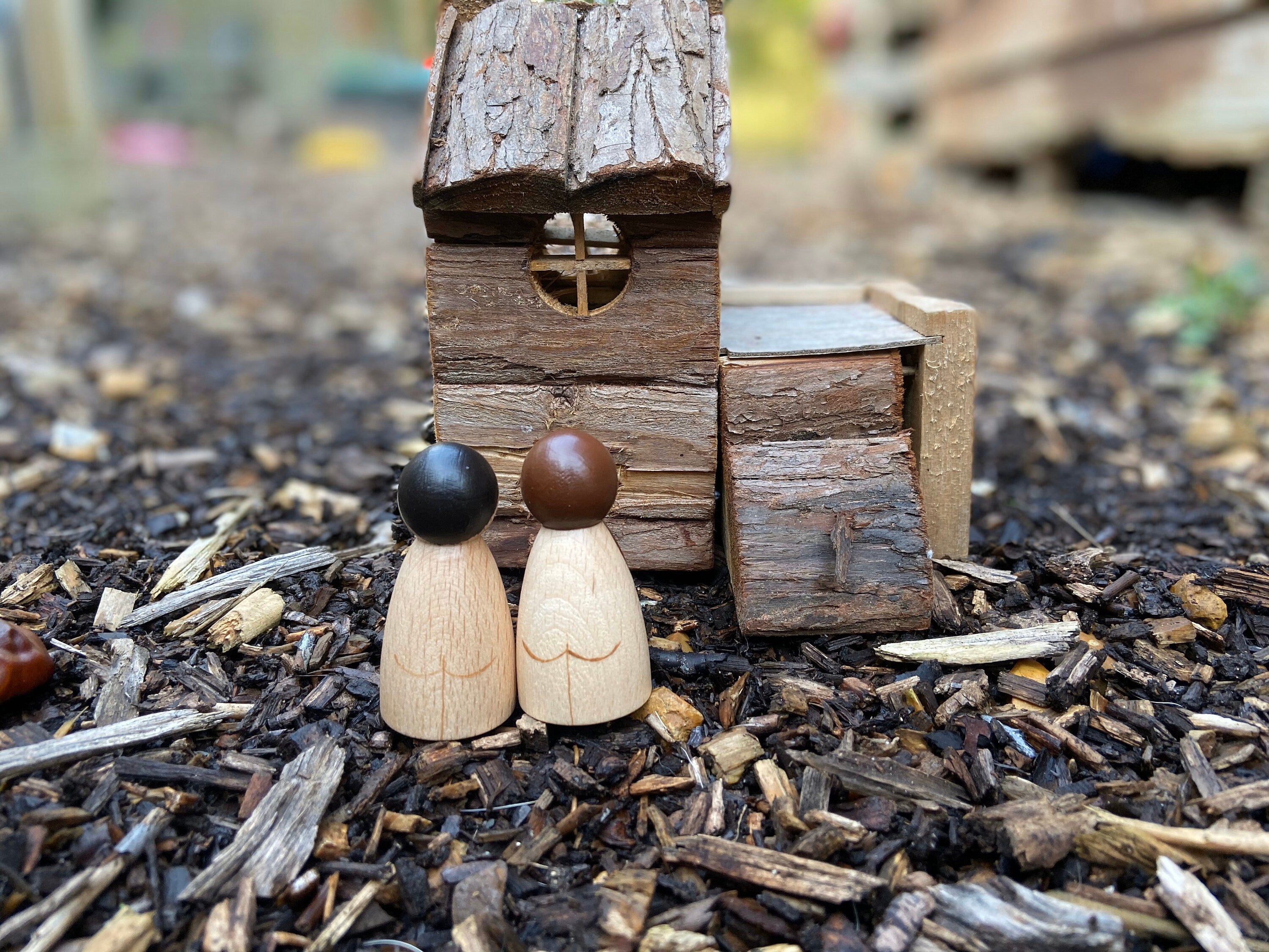 Nude Body Peg Doll Pair