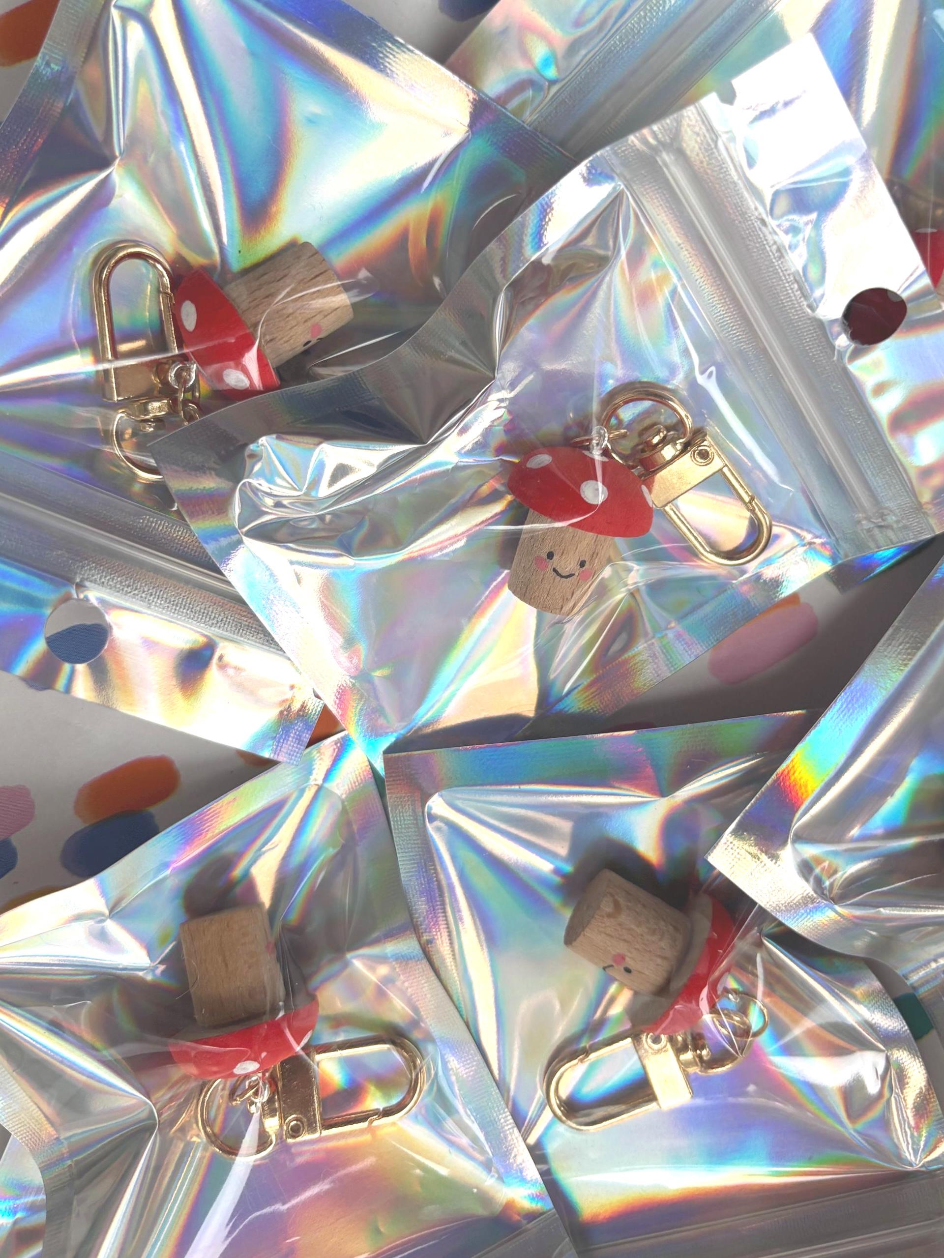 Happy Toadstool Keyring