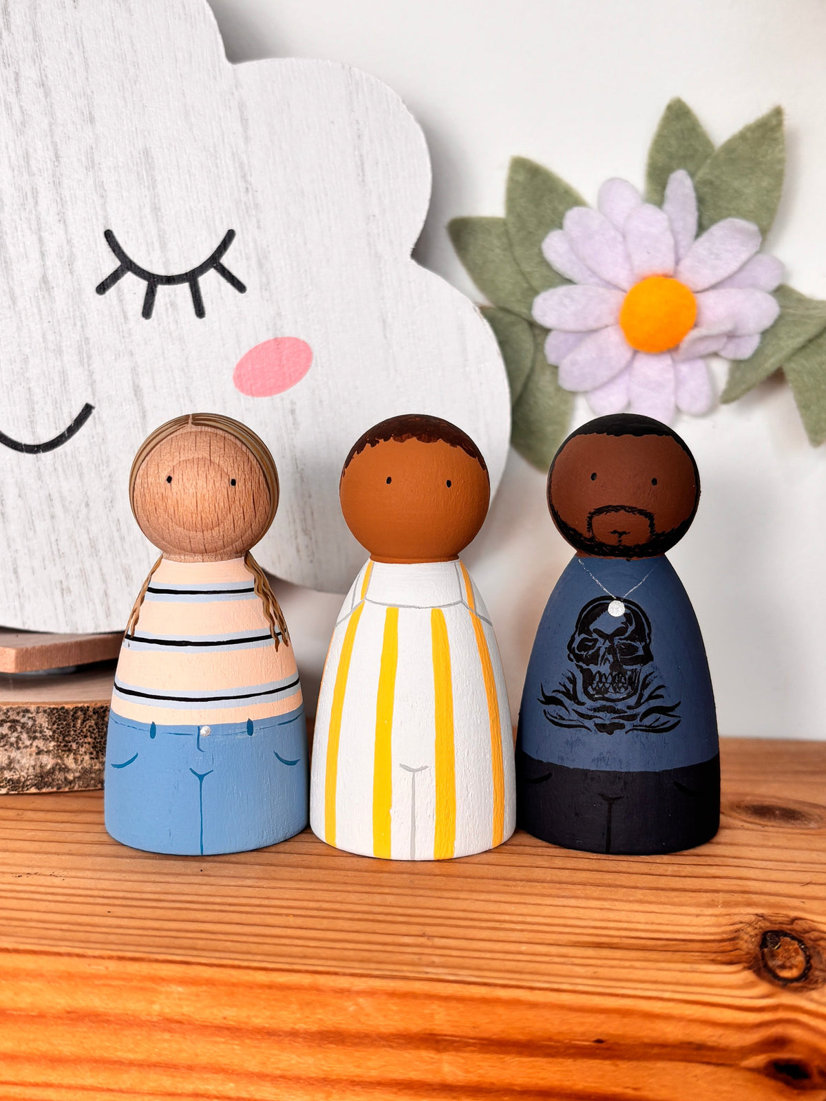 Custom Large Family Peg Dolls (all ages)