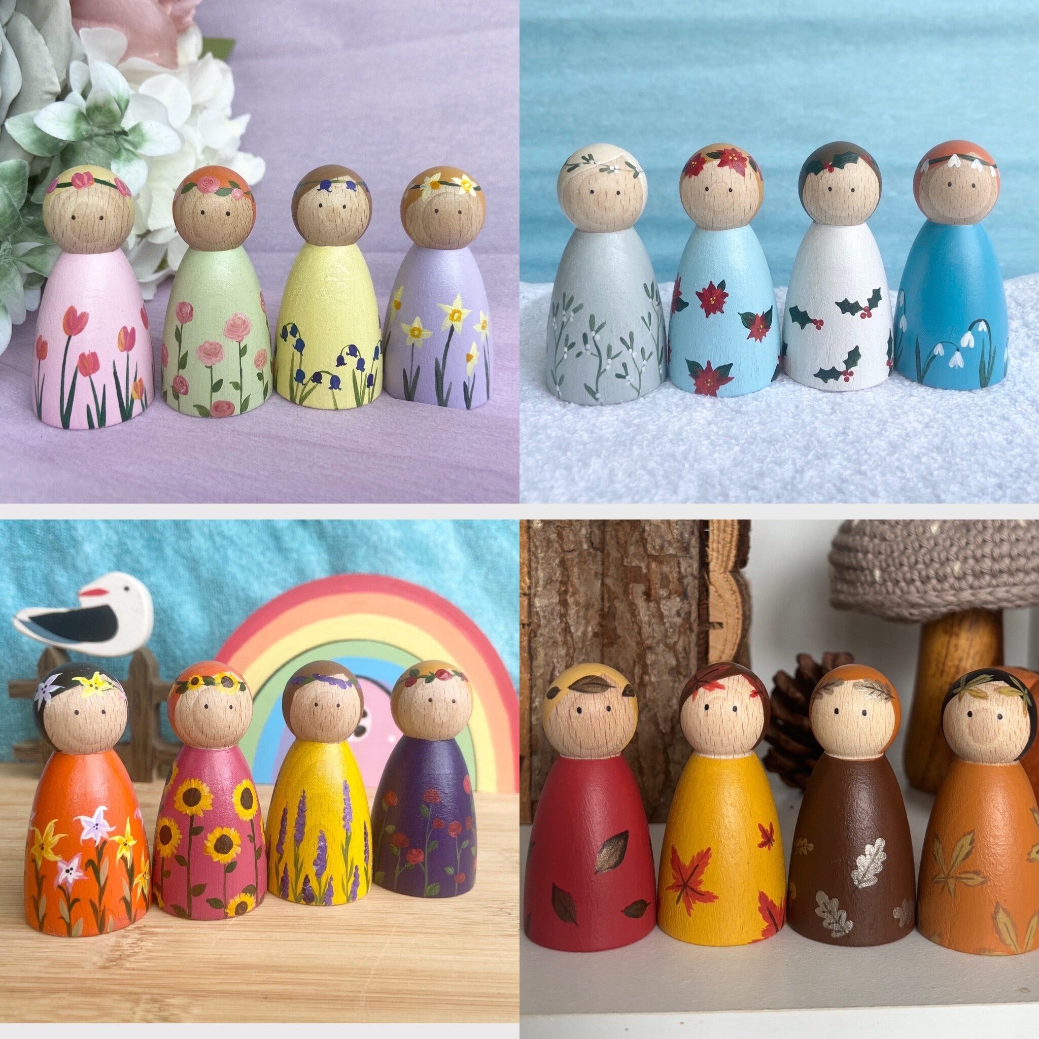Four Seasons Peg Dolls