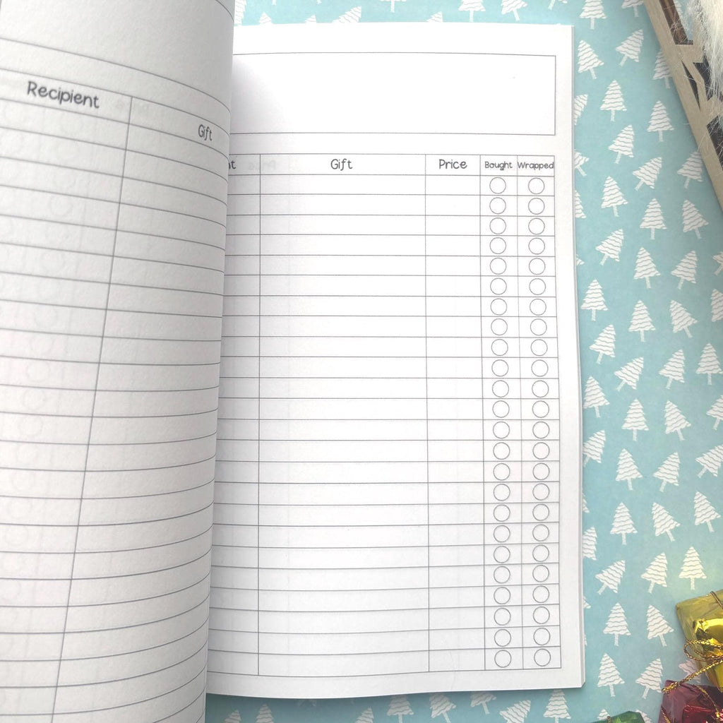 Christmas Gift List Notebook