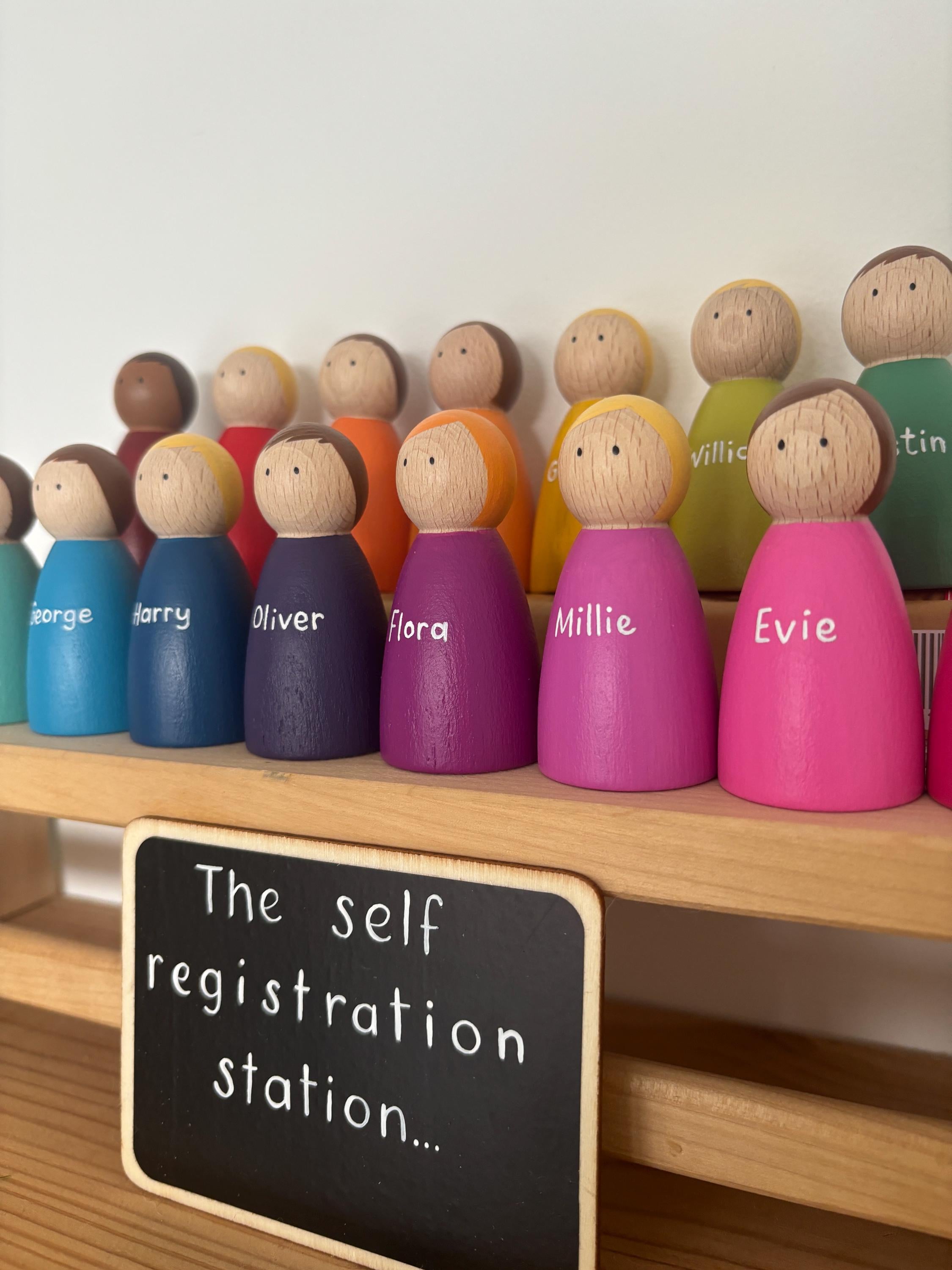 Self Registration Personalised Peg Dolls