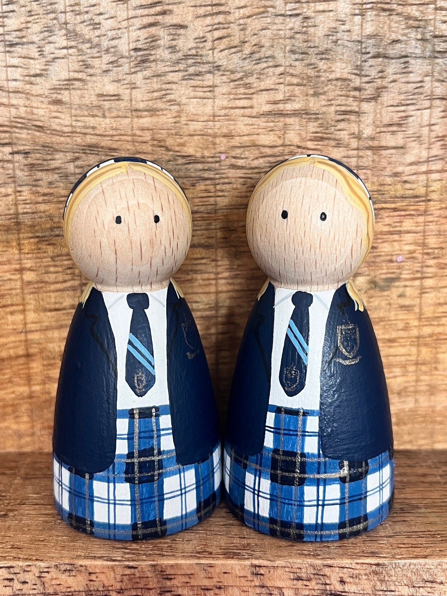 Personalised School Uniform Peg Doll