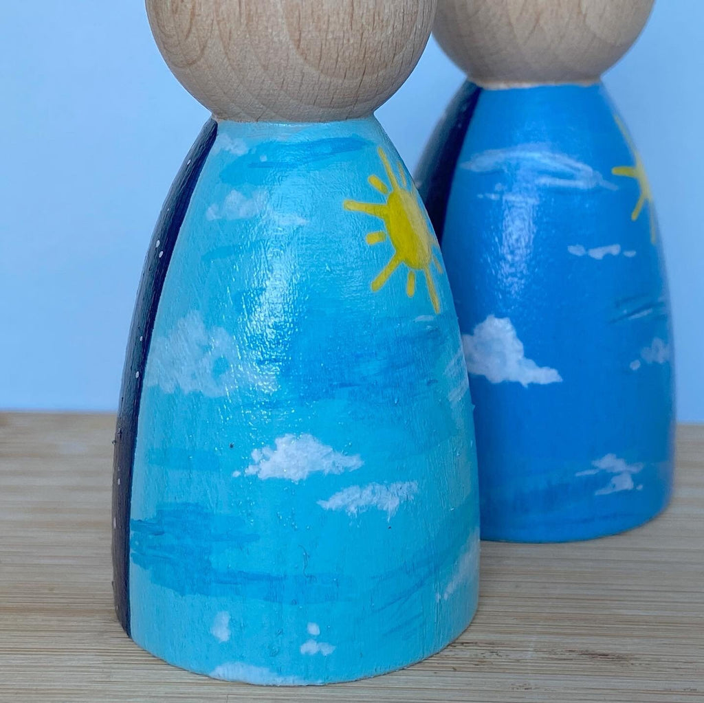 Day & Night Sky Peg Doll