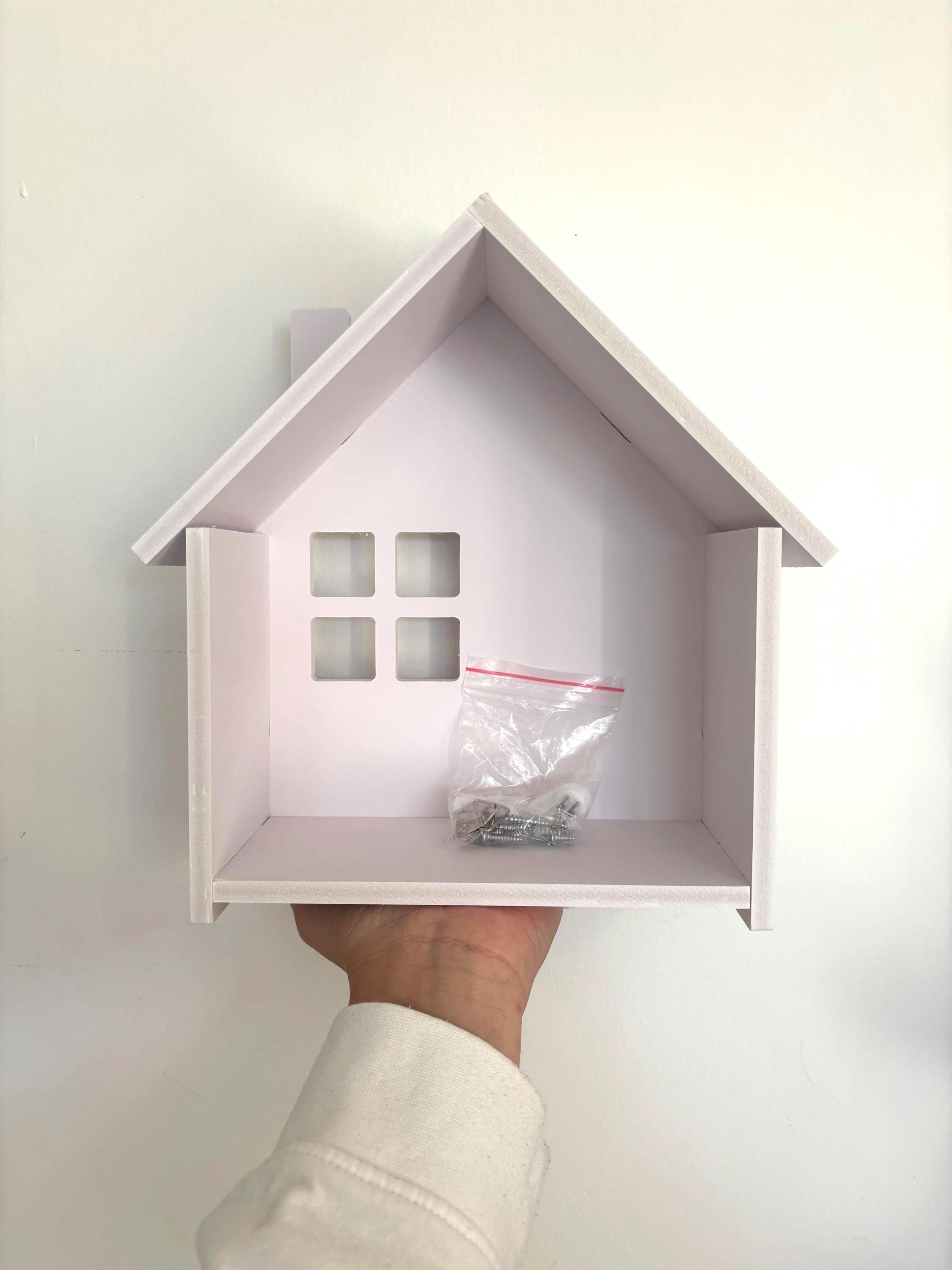 White Wooden Dolls House Shelf