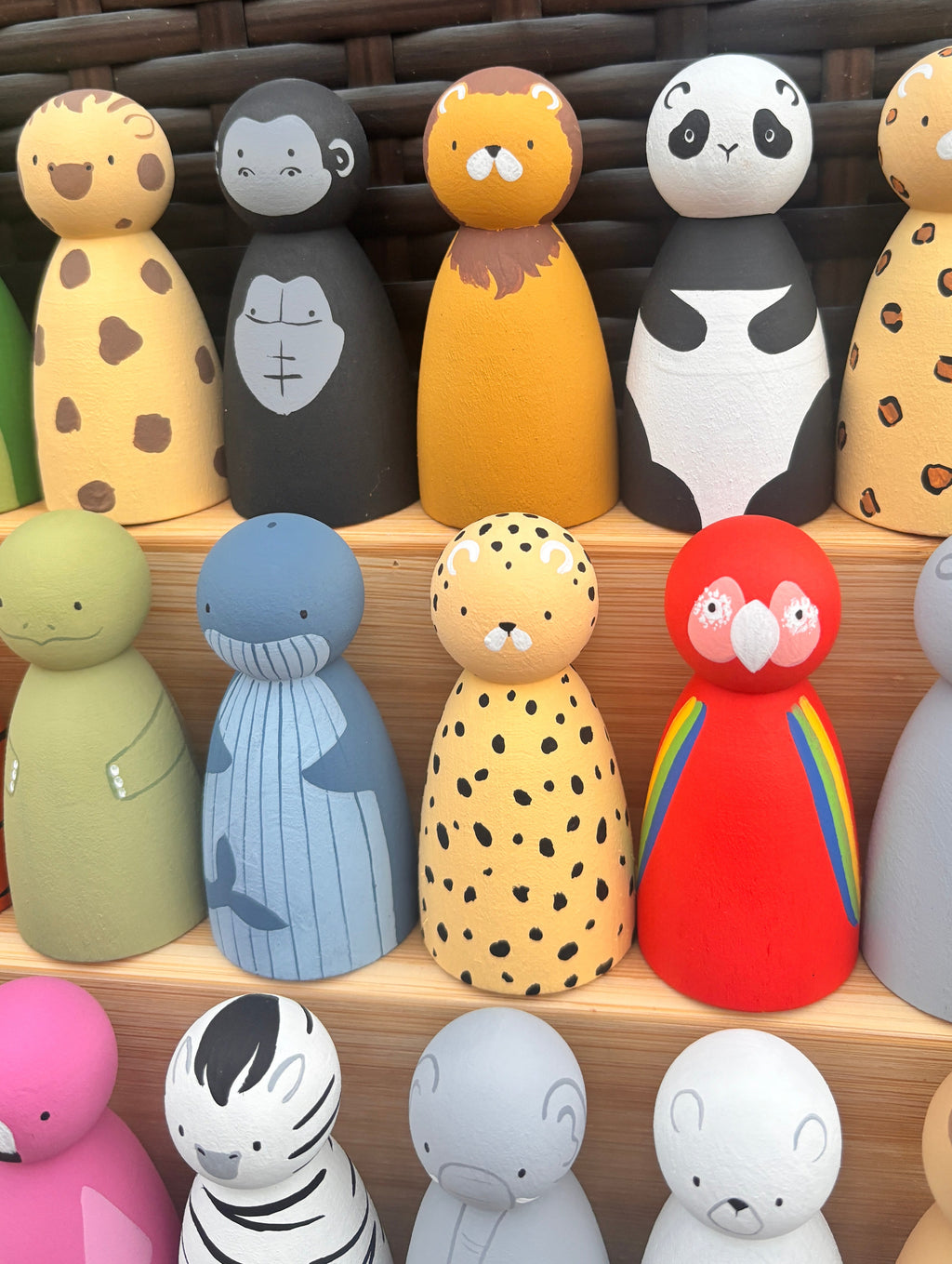 Zoo Animal Peg Dolls