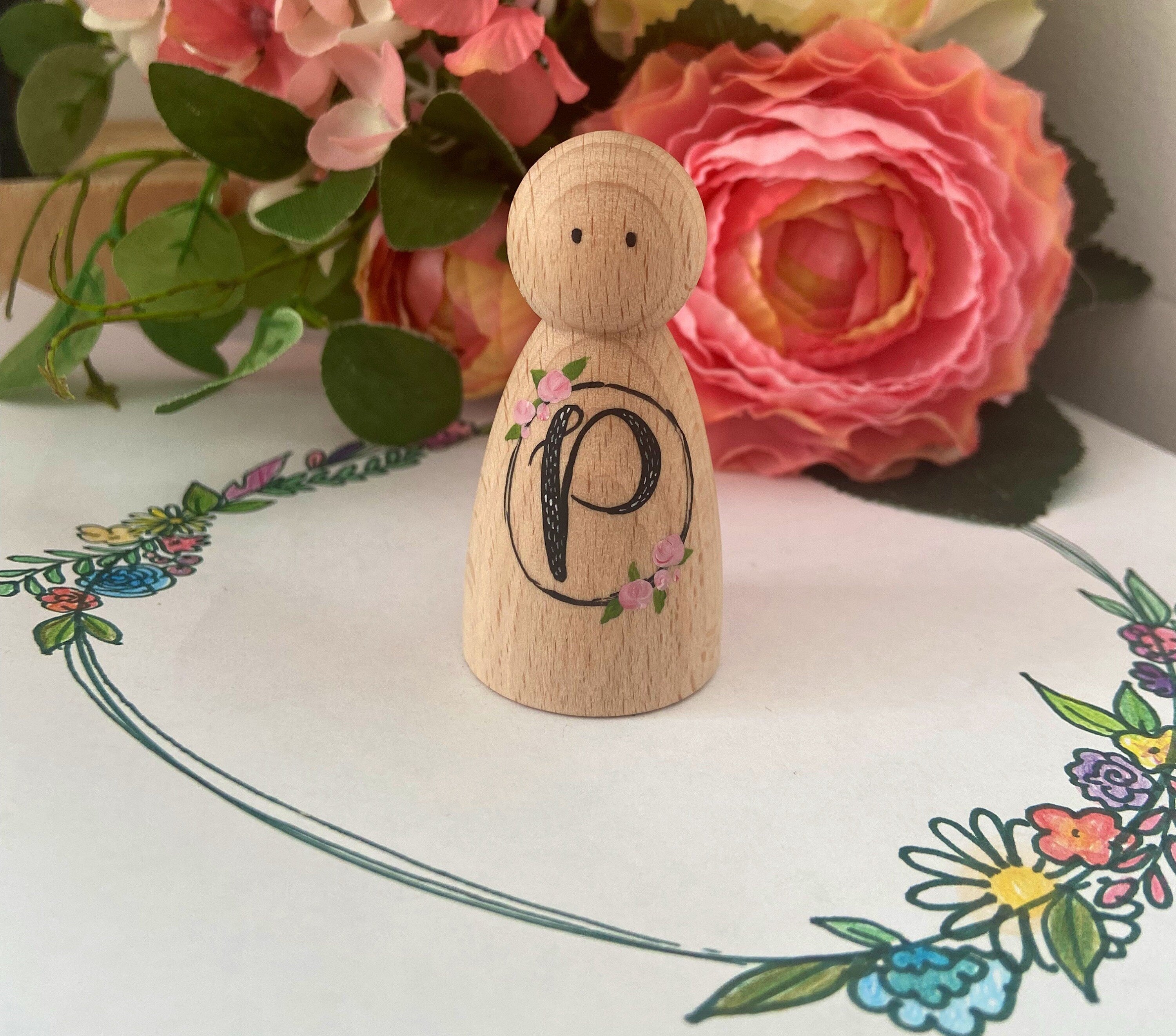 Personalised Initial Peg Doll