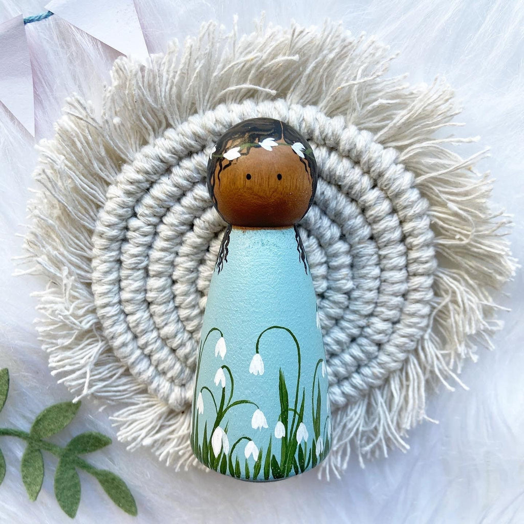 Large Flower Peg Doll