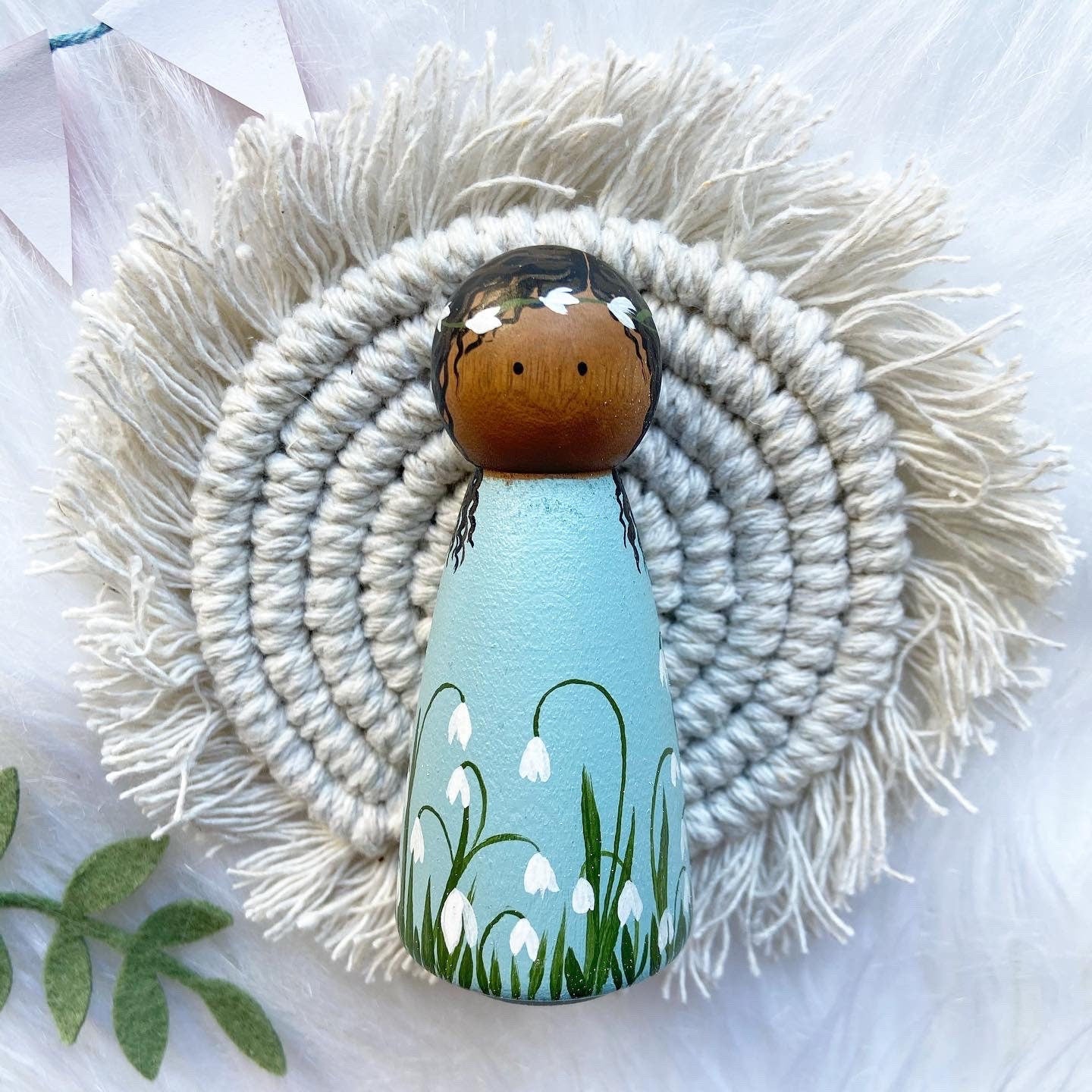 Large Flower Peg Doll