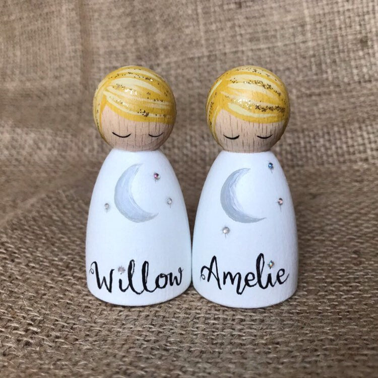 Angel Peg Doll with Feather