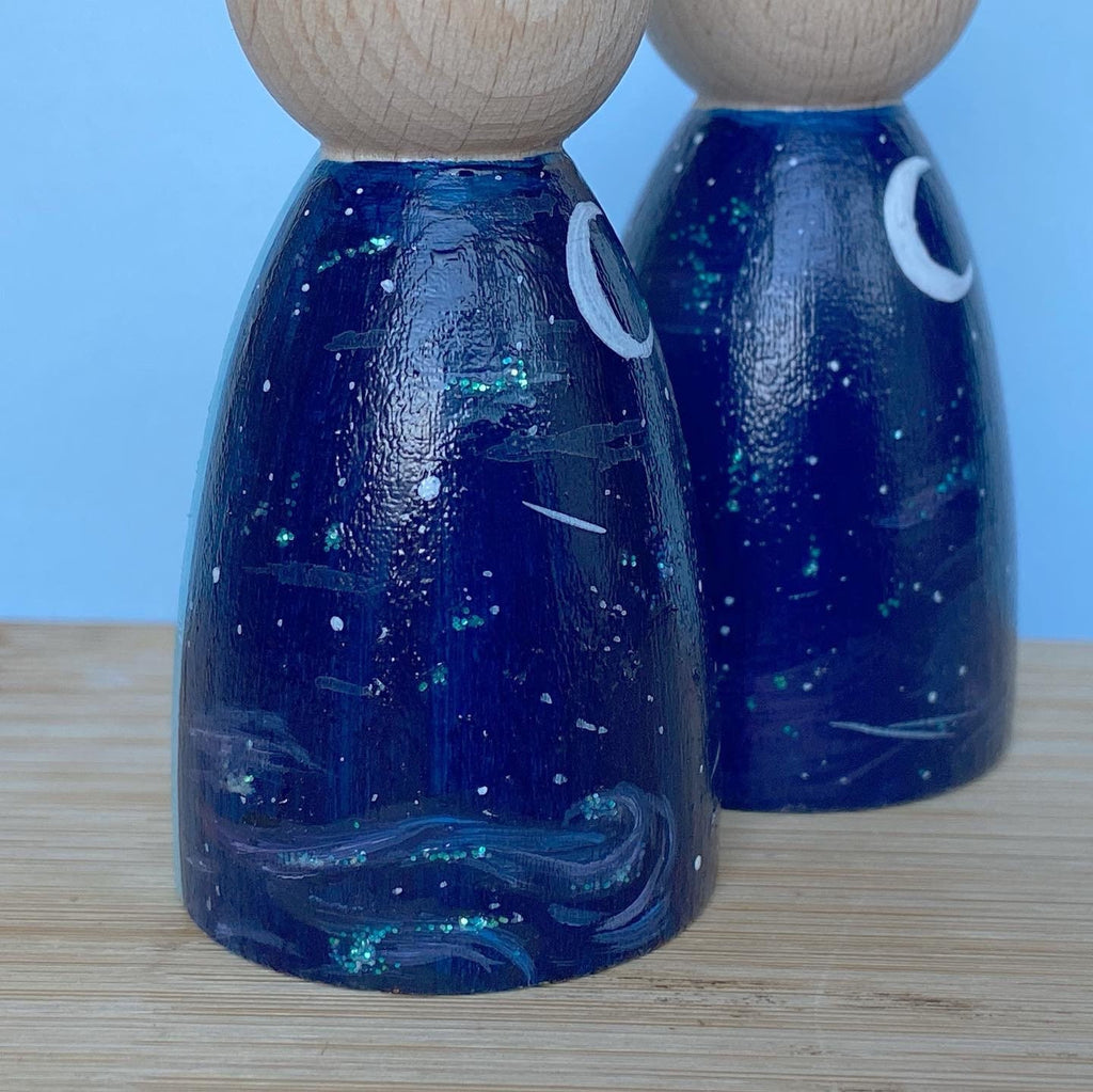 Day & Night Sky Peg Doll