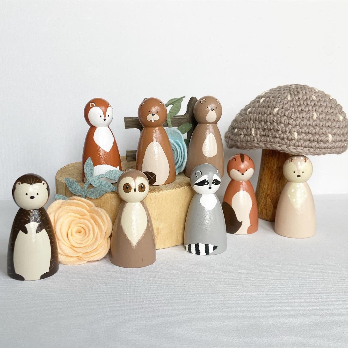 Woodland Animal Peg Dolls