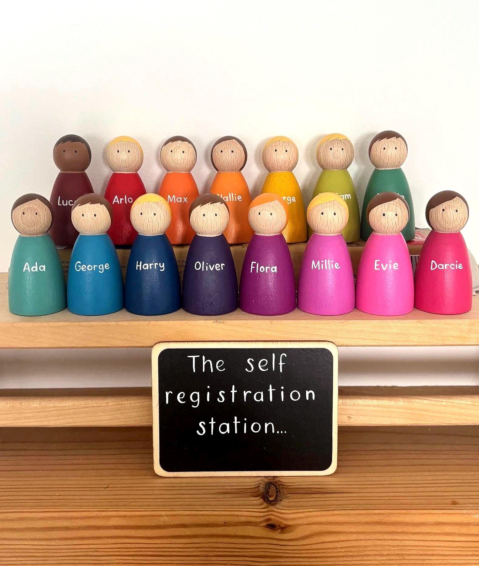 Self Registration Personalised Peg Dolls