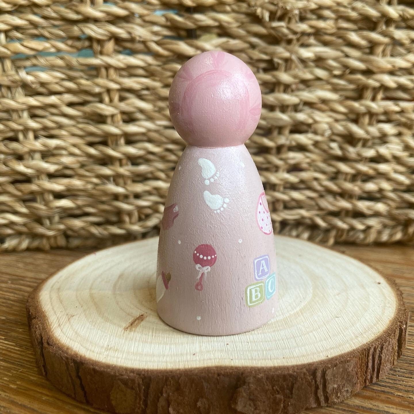 Personalised New Baby Peg Doll