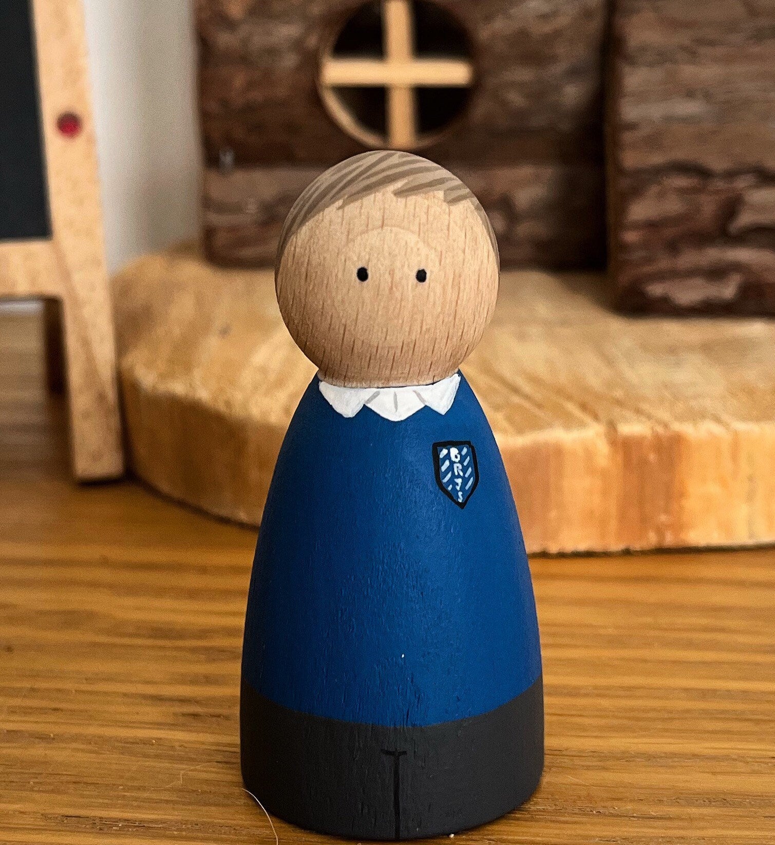 Personalised School Uniform Peg Doll