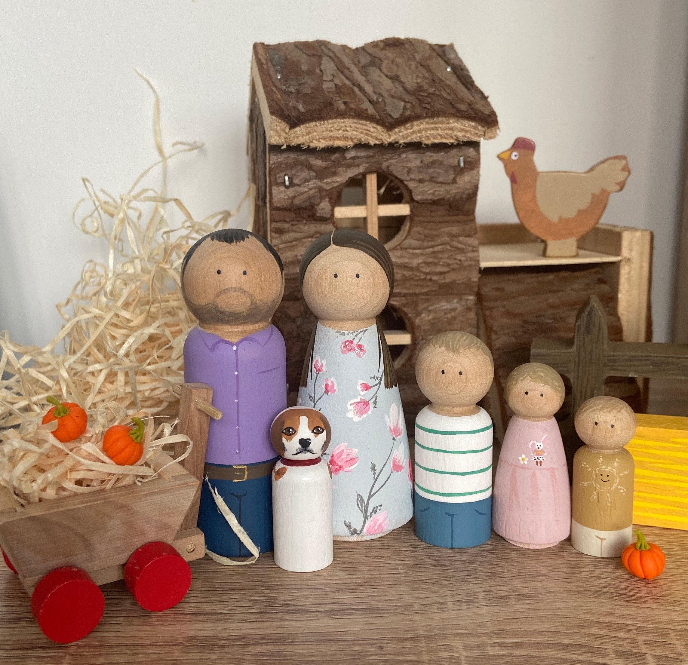 Custom Family Peg Dolls