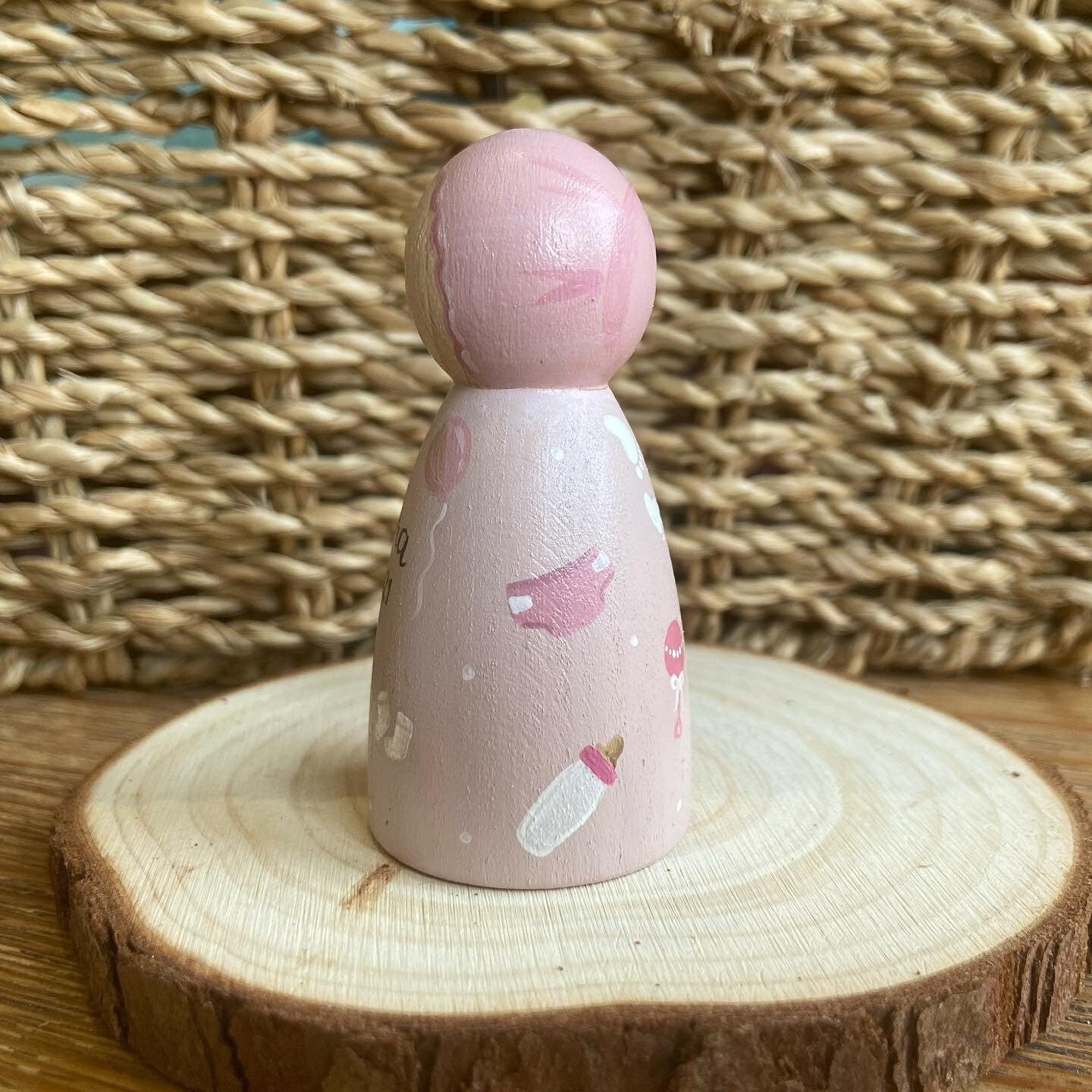 Personalised New Baby Peg Doll