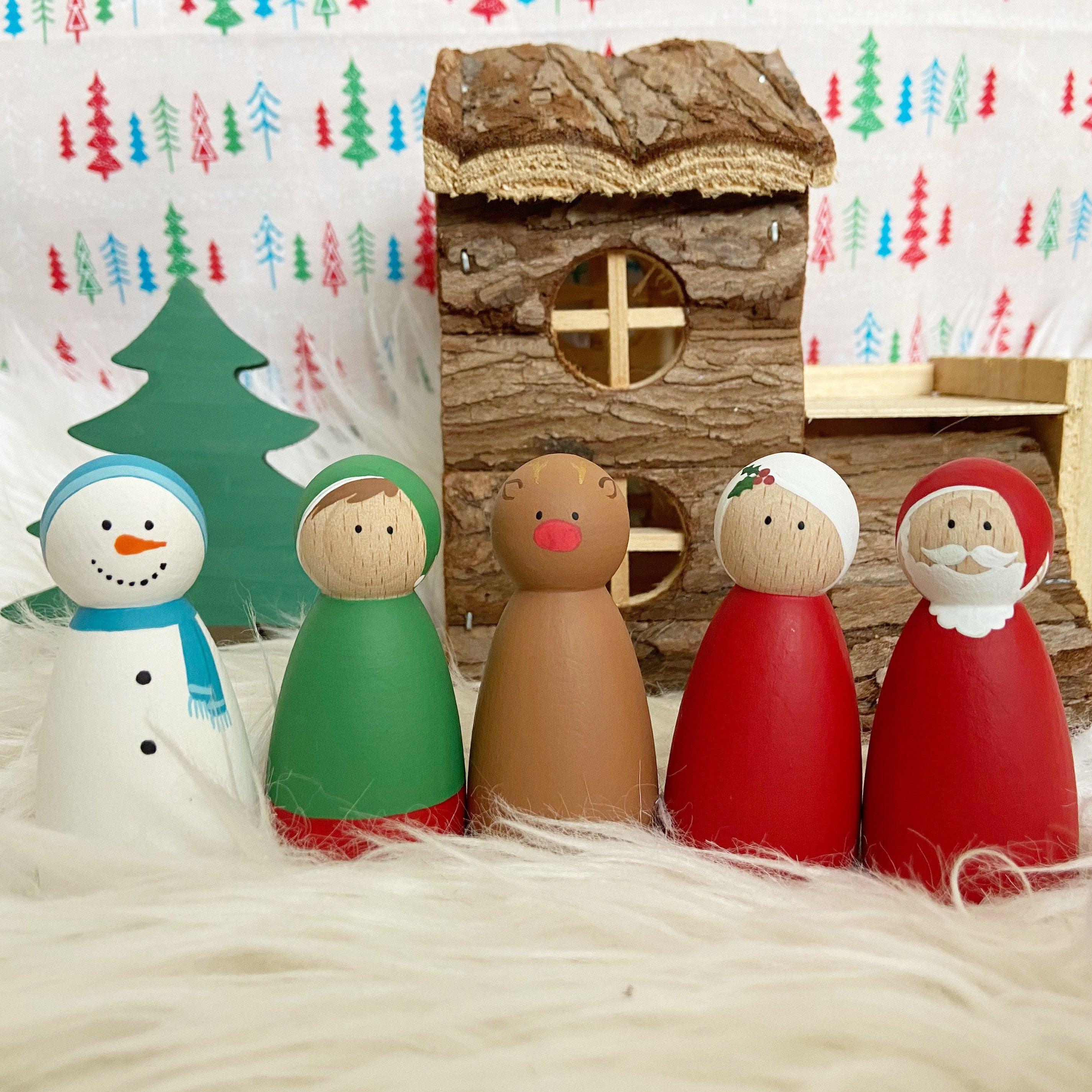 Christmas Peg Doll Set