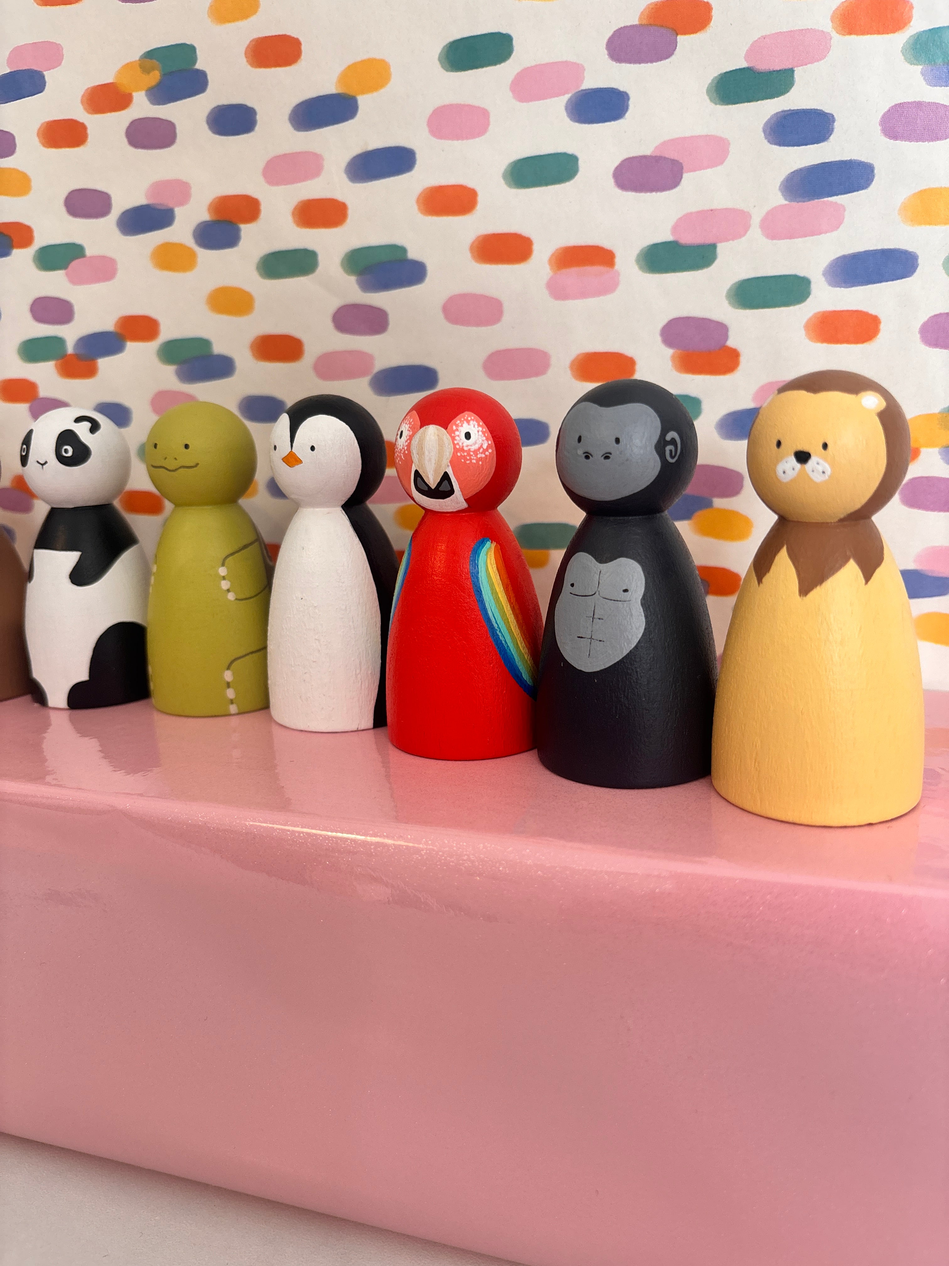 Zoo Animal Peg Dolls