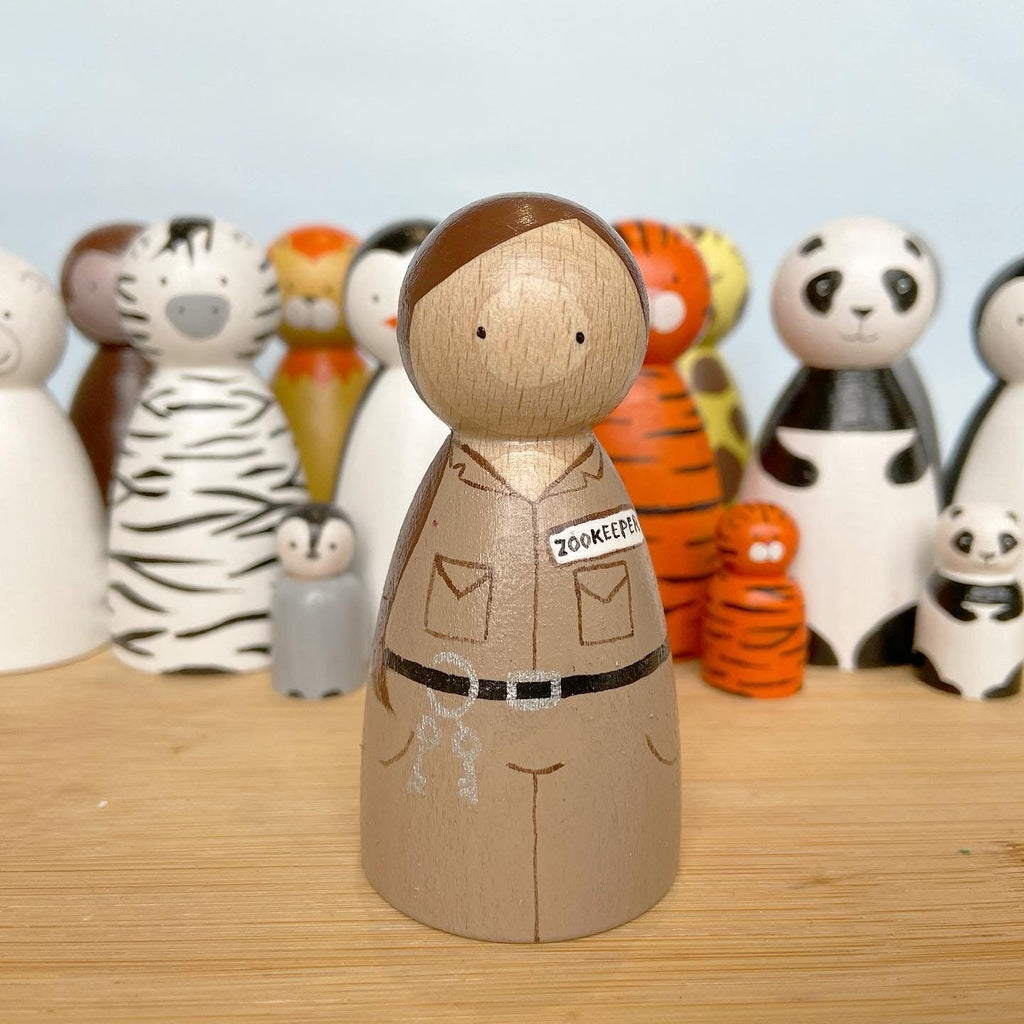 Zoo Animal Peg Dolls