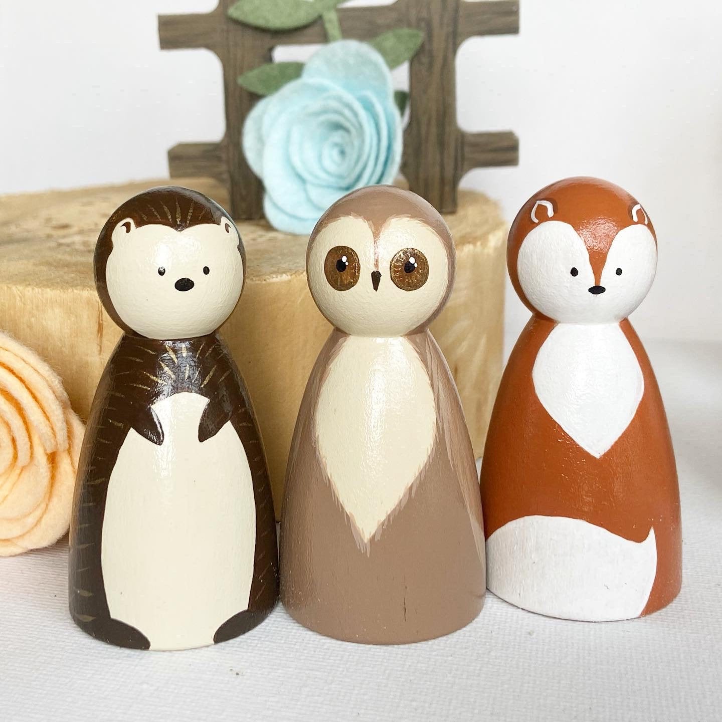Woodland Animal Peg Dolls