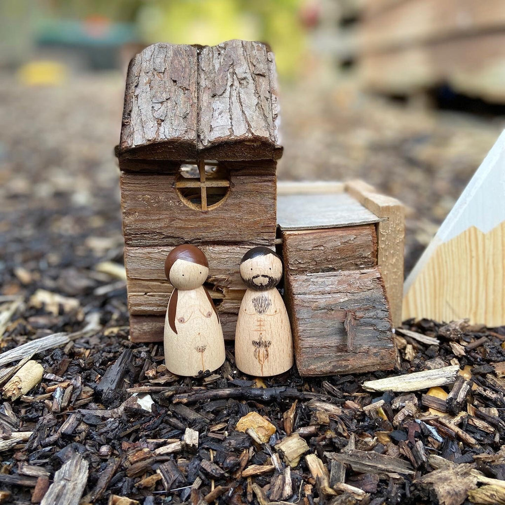 Nude Body Peg Doll Pair