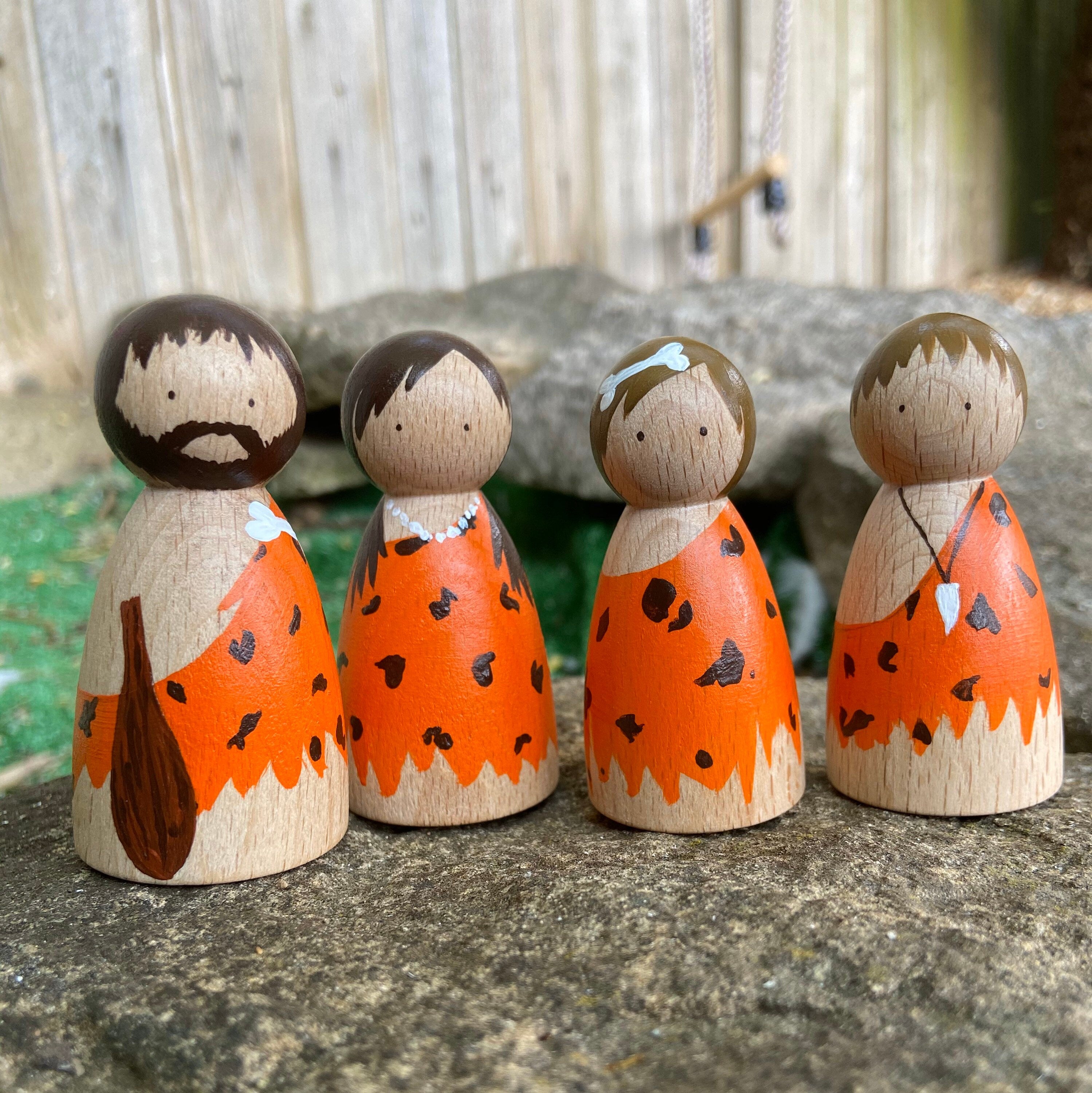 Cave Family Peg Dolls