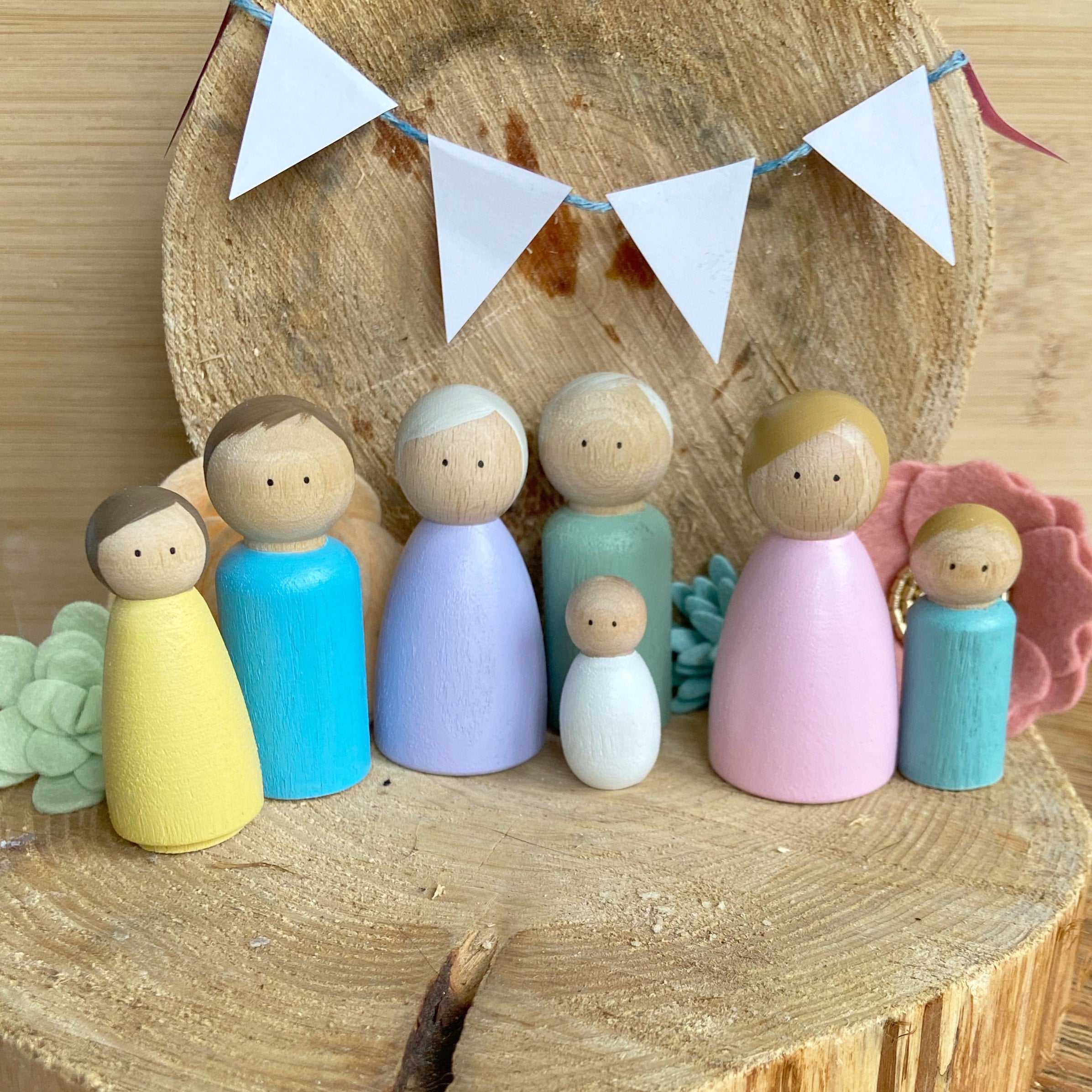 Peg Doll Family Set