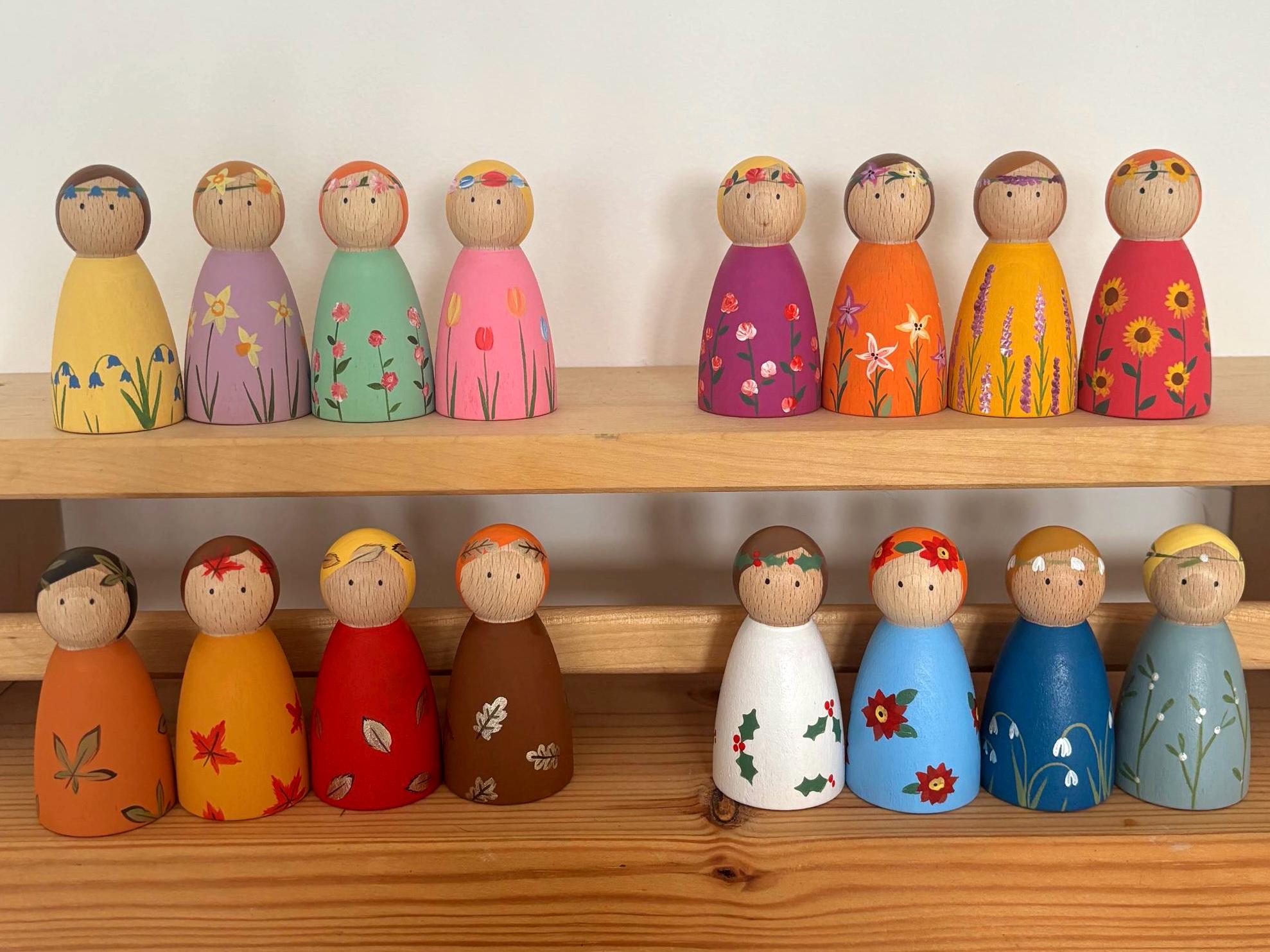 Four Seasons Peg Dolls