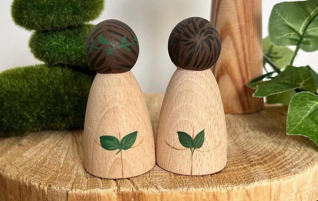 Adam and Eve Peg Dolls