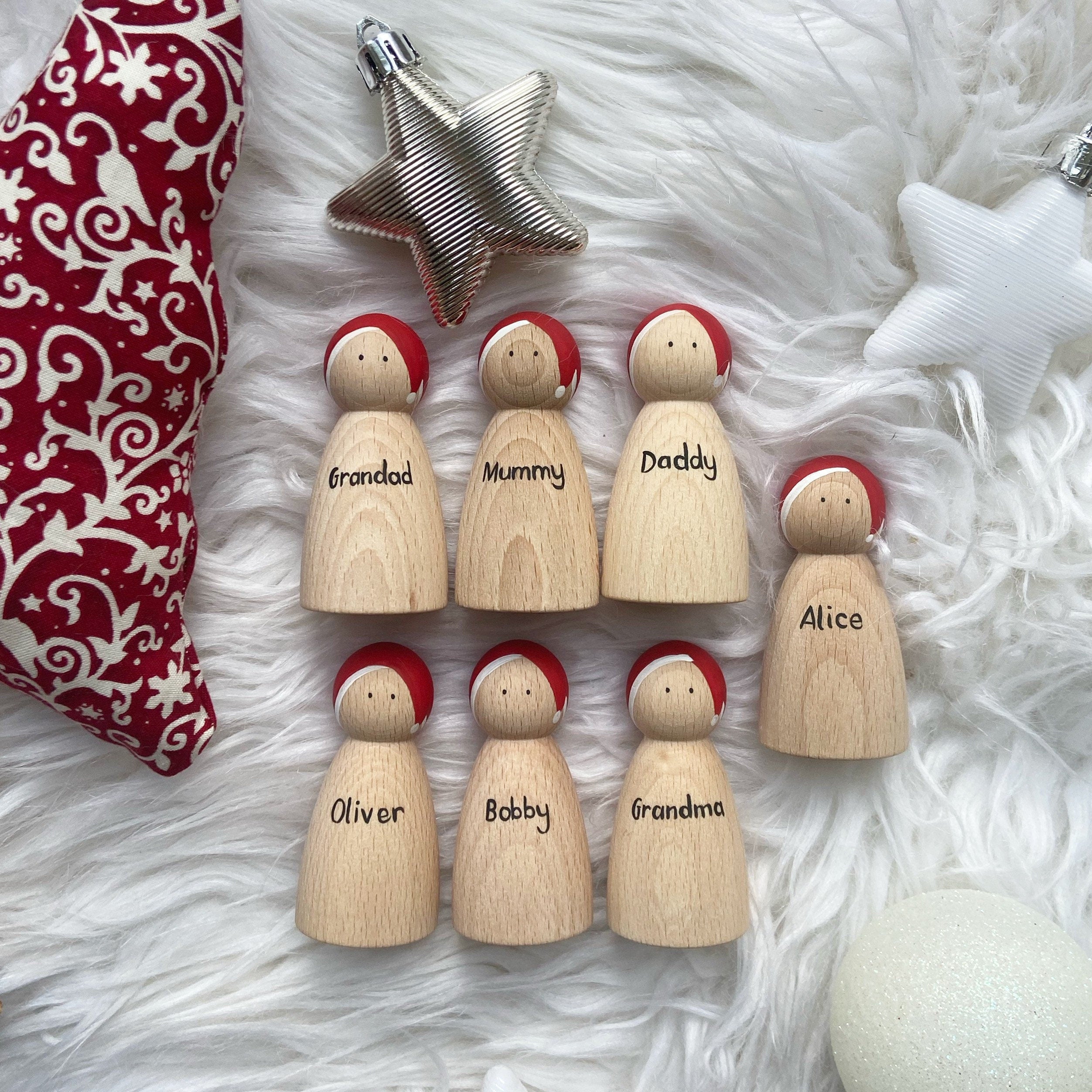 Personalised Christmas Peg Doll