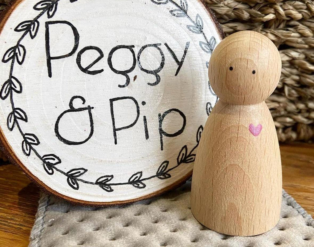 Simple Heart Peg Doll