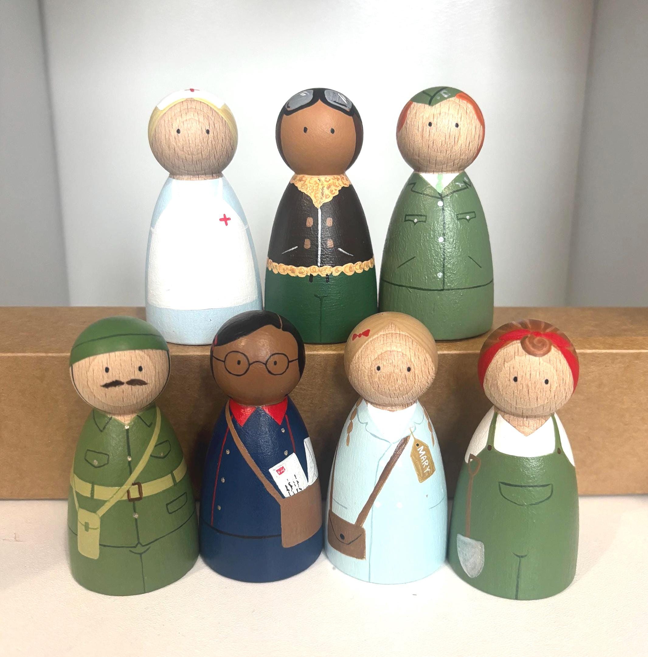 War Peg Doll Set