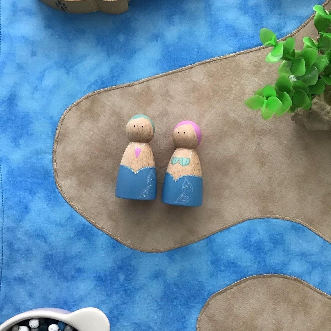 Mermaid & Merman Peg Dolls