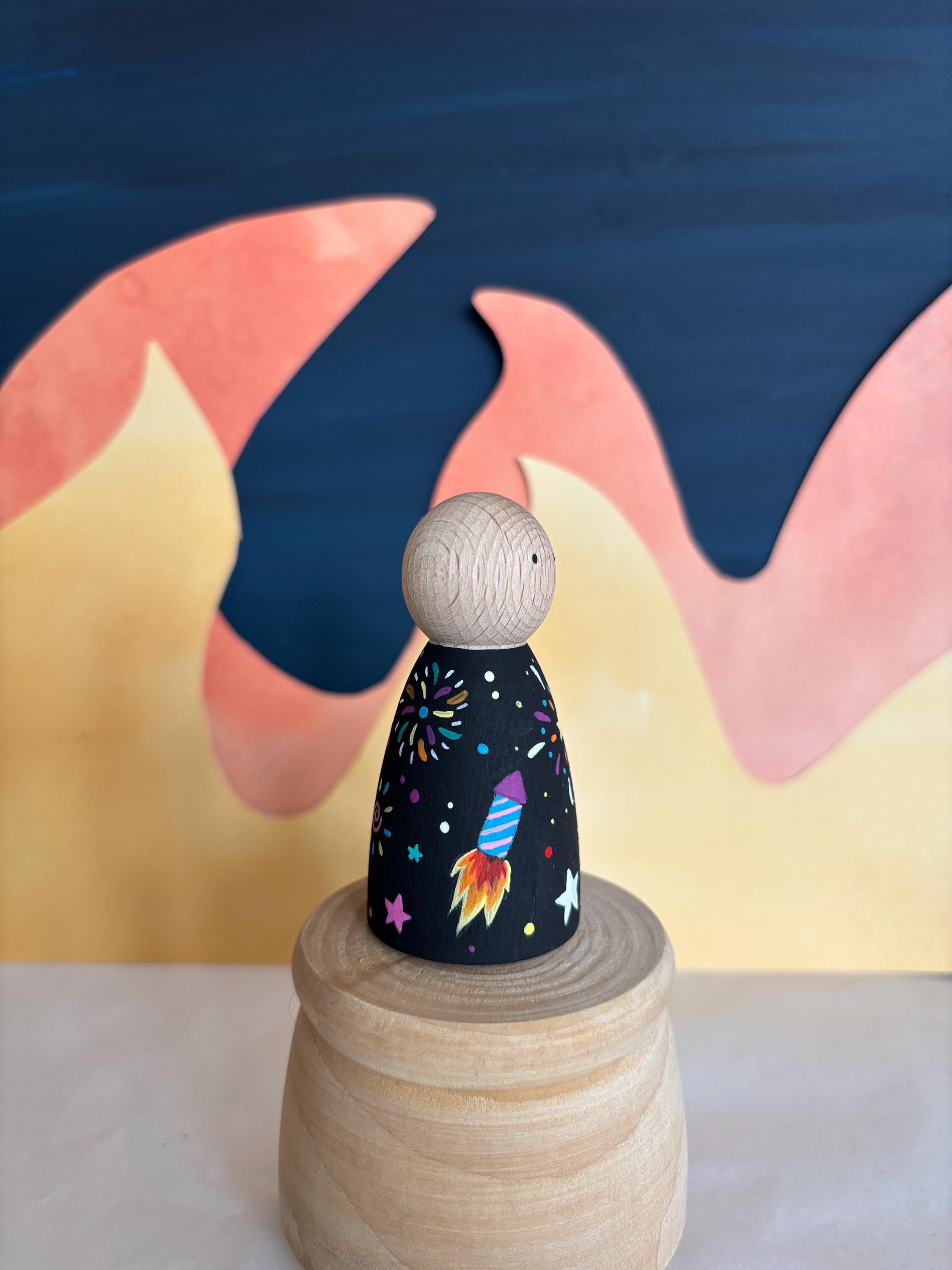 Fireworks Peg Doll