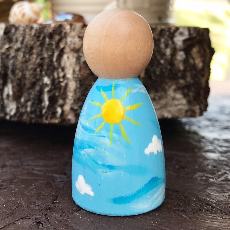 Day & Night Sky Peg Doll