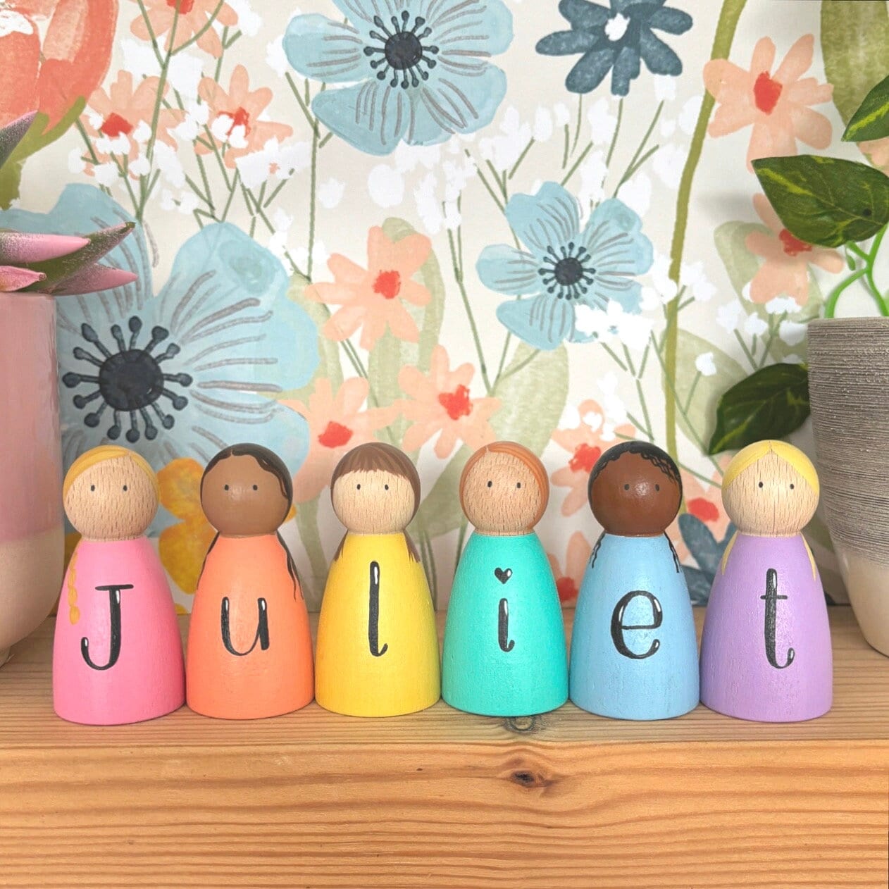 Personalised Individual Name Peg Dolls