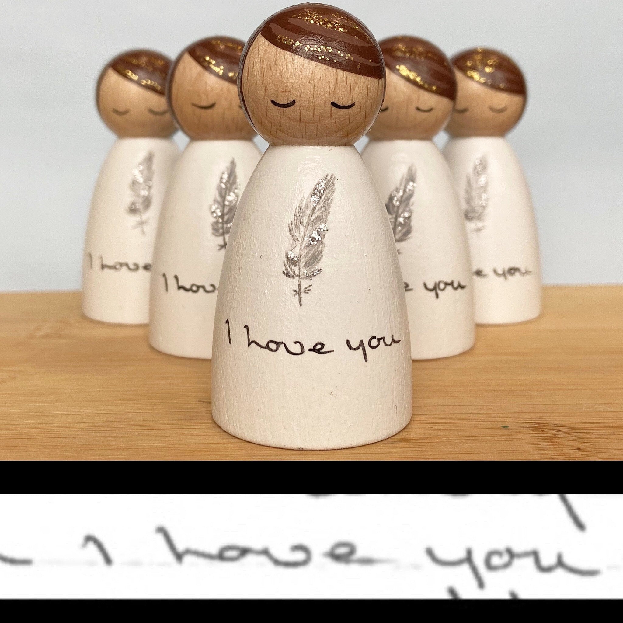 Angel Peg Doll with Feather