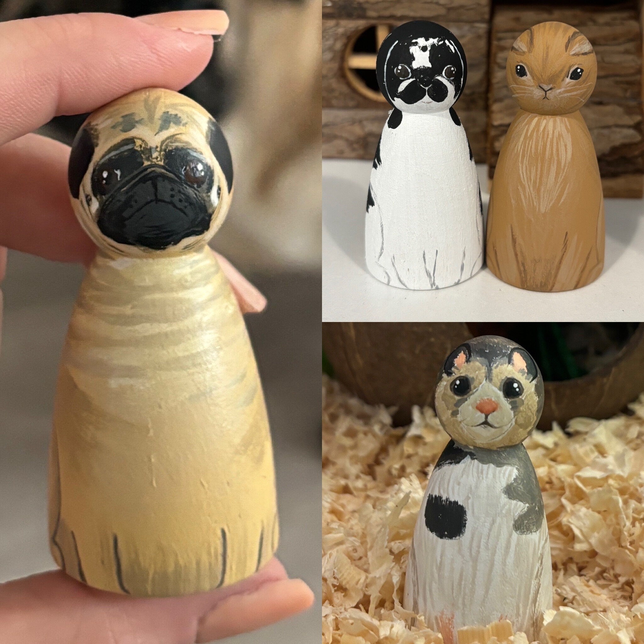 Personalised Pet Portrait Peg Doll