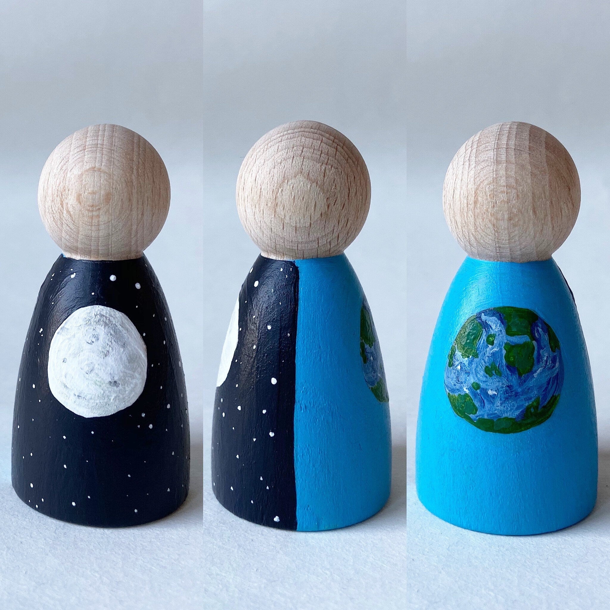 Moon & Earth Peg Doll