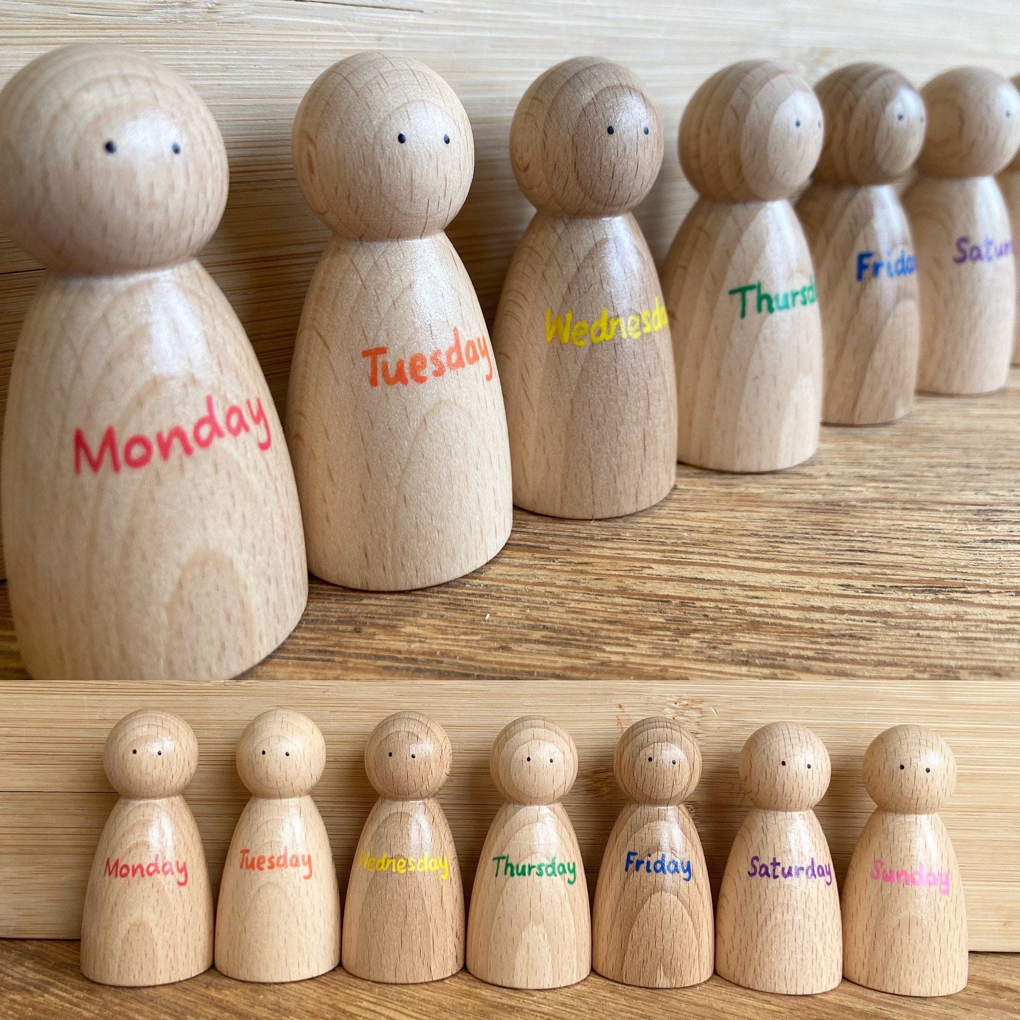 Montessori Days of the Week Peg Dolls