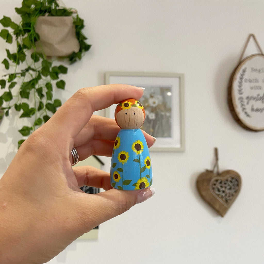 Summer Flower Peg Dolls