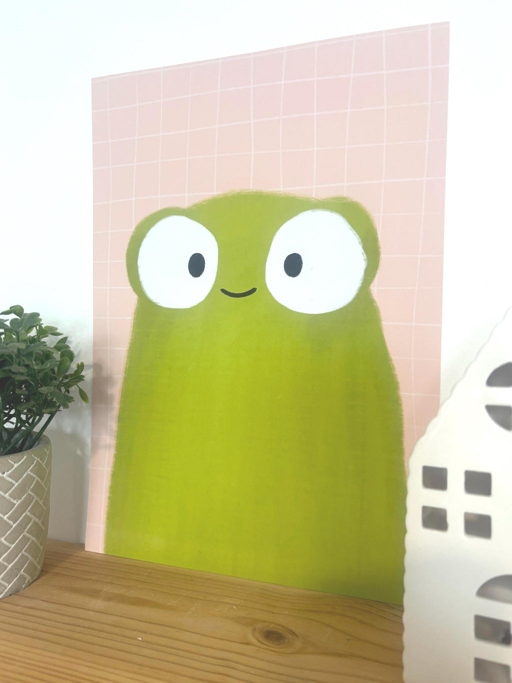 Illustrated Frog Art Print Poster A4