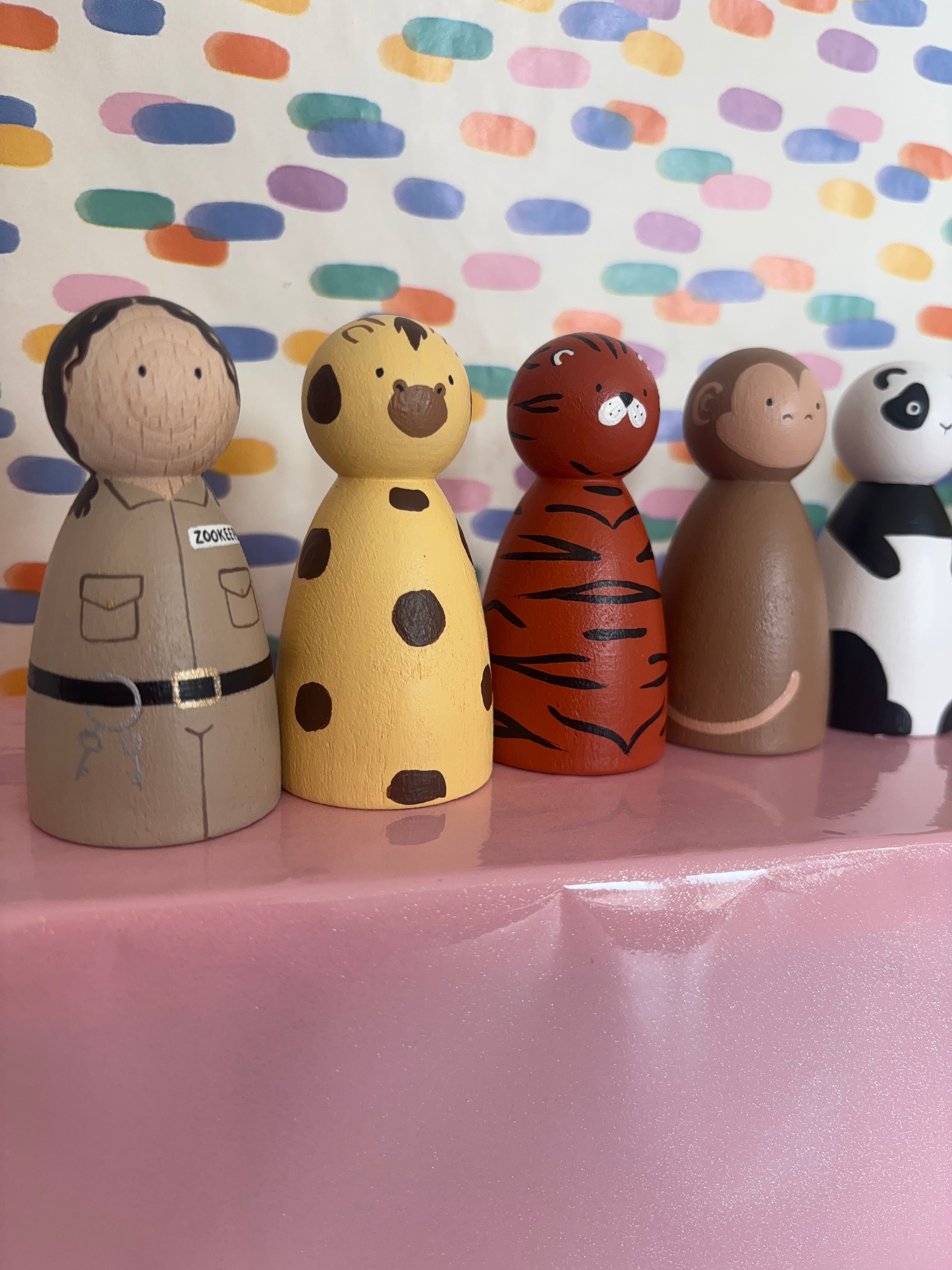 Zoo Animal Peg Dolls
