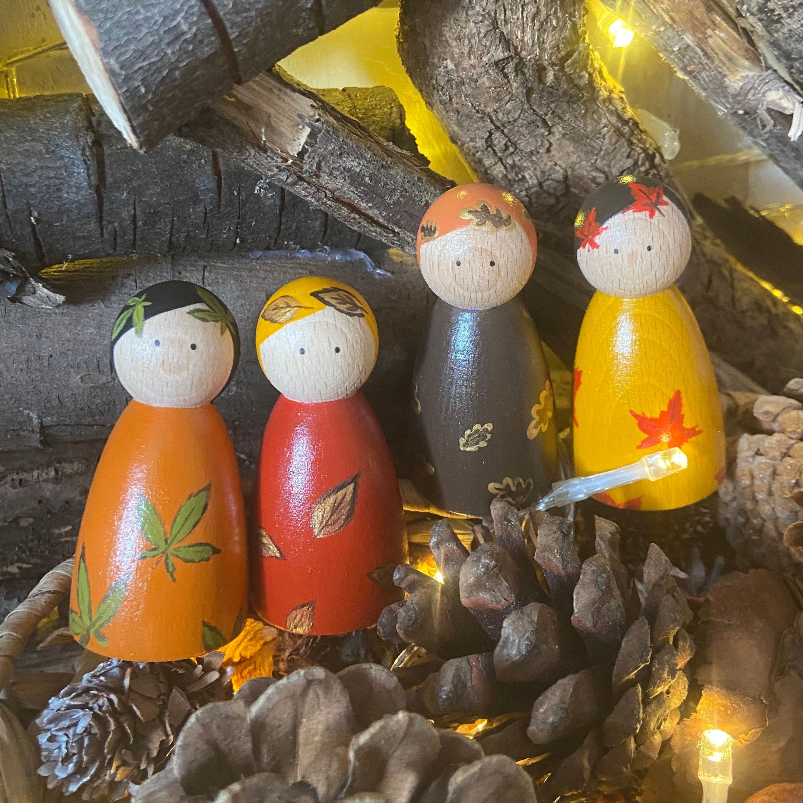 Autumn Peg Dolls