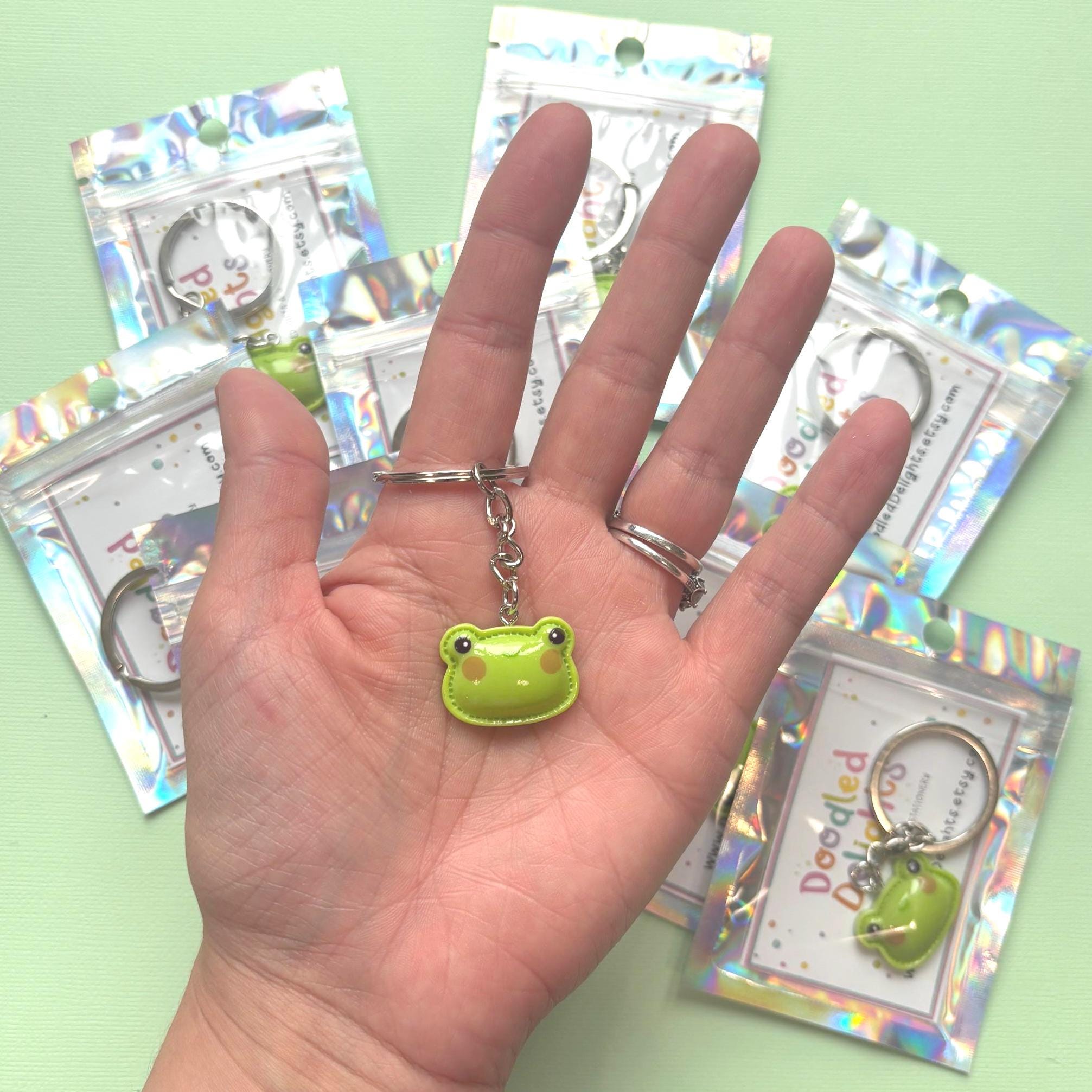 Resin Frog Keyring Gift