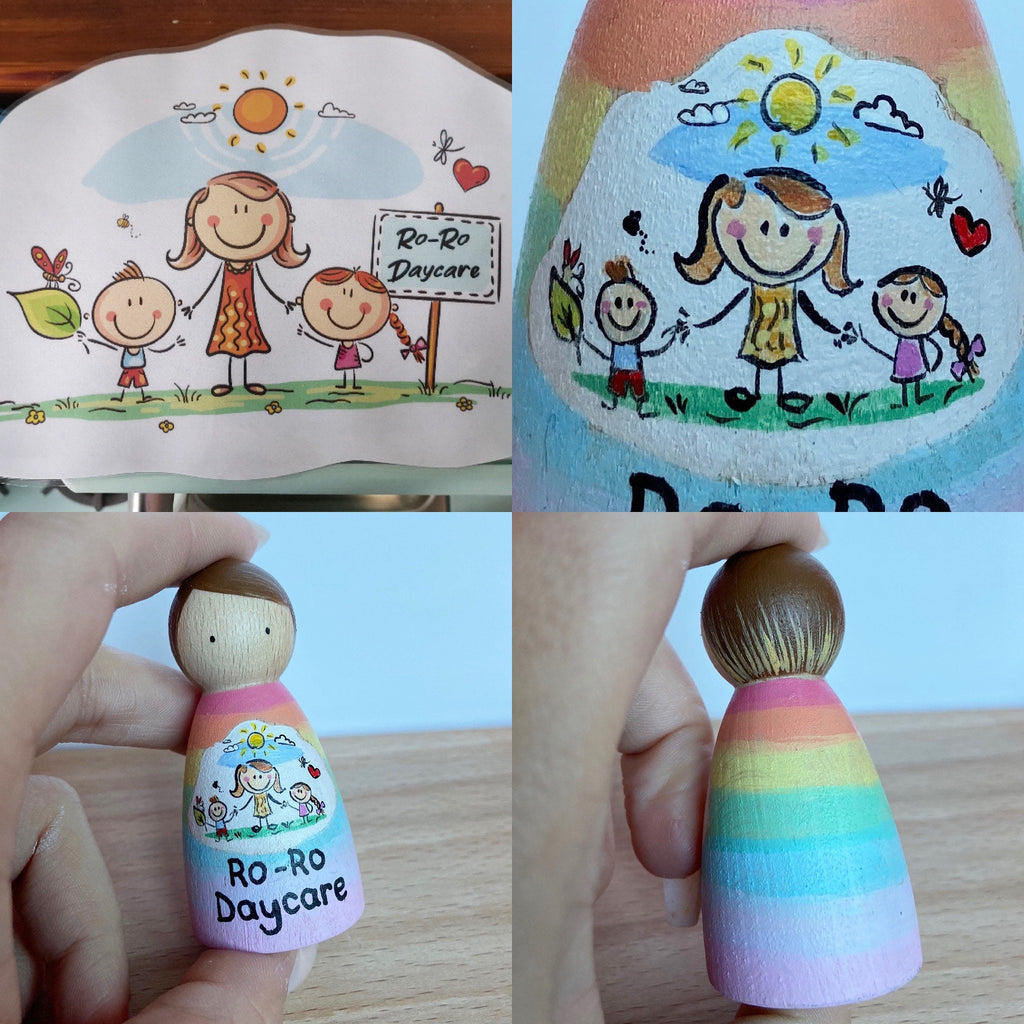 Personalised Logo Peg Doll