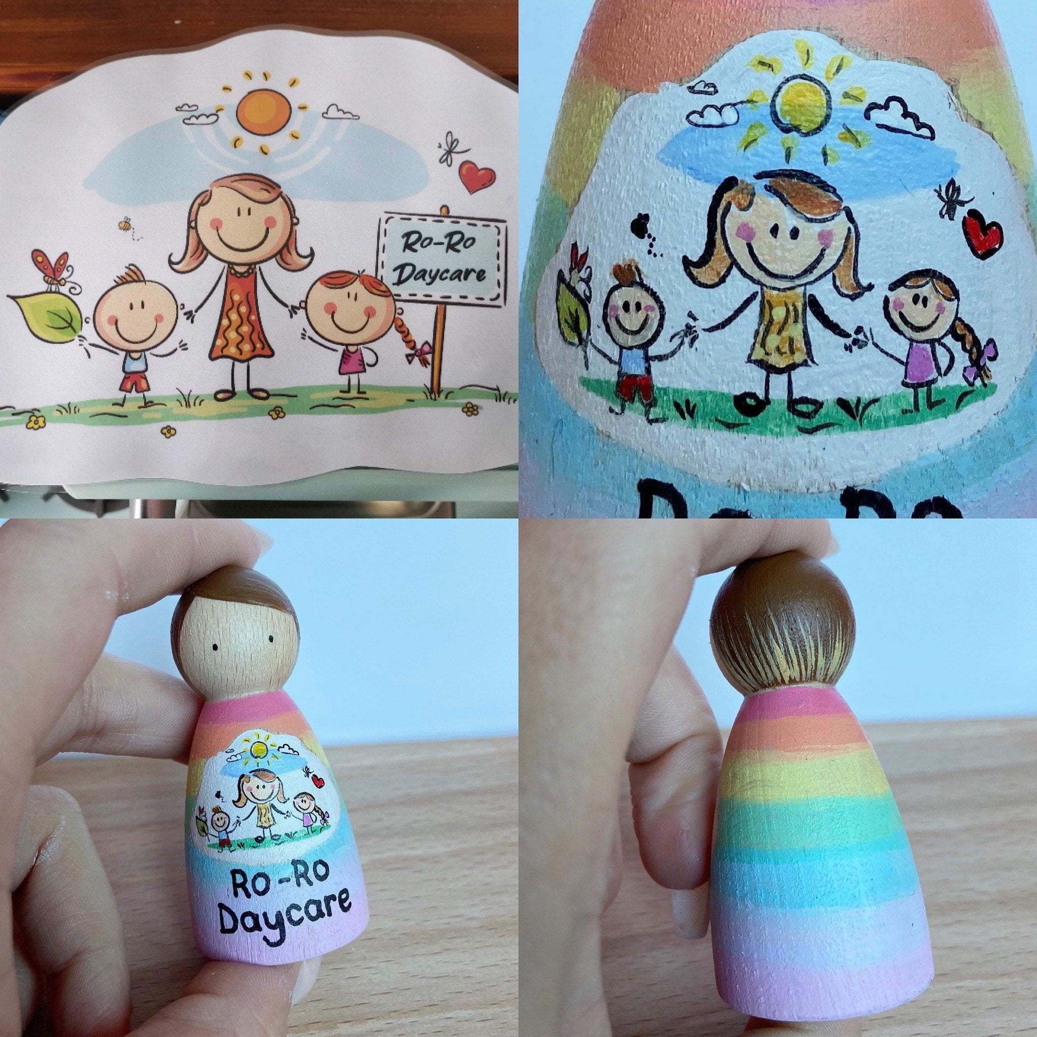 Personalised Logo Peg Doll