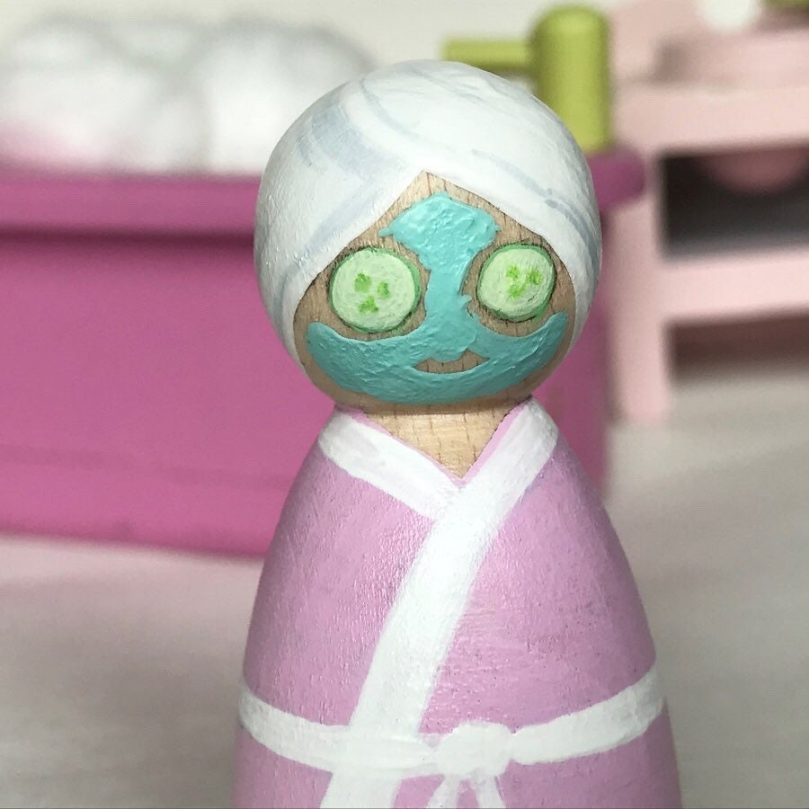 Spa Day Peg Doll